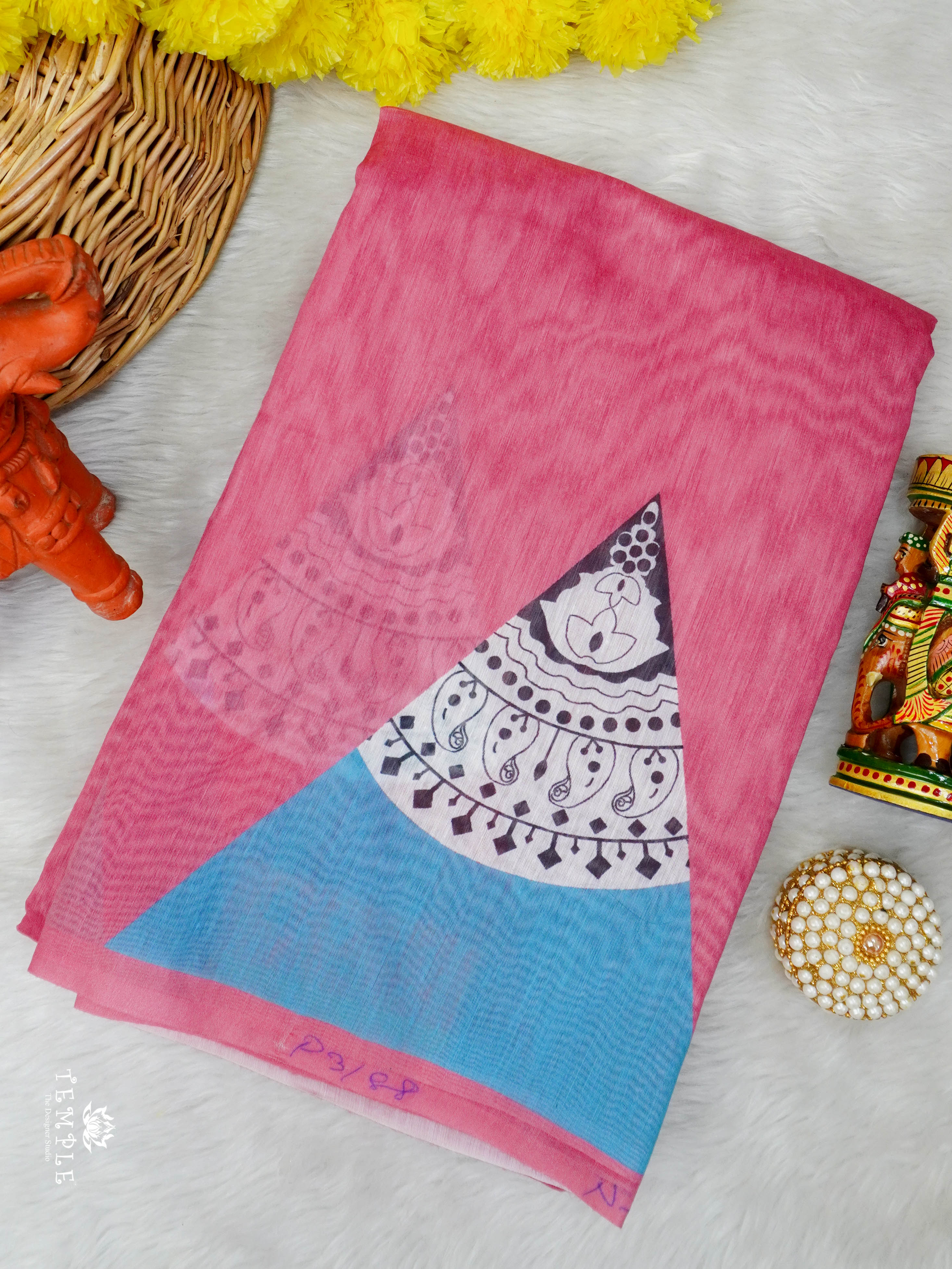 Printed Chanderi Cotton Saree | TTDS2985