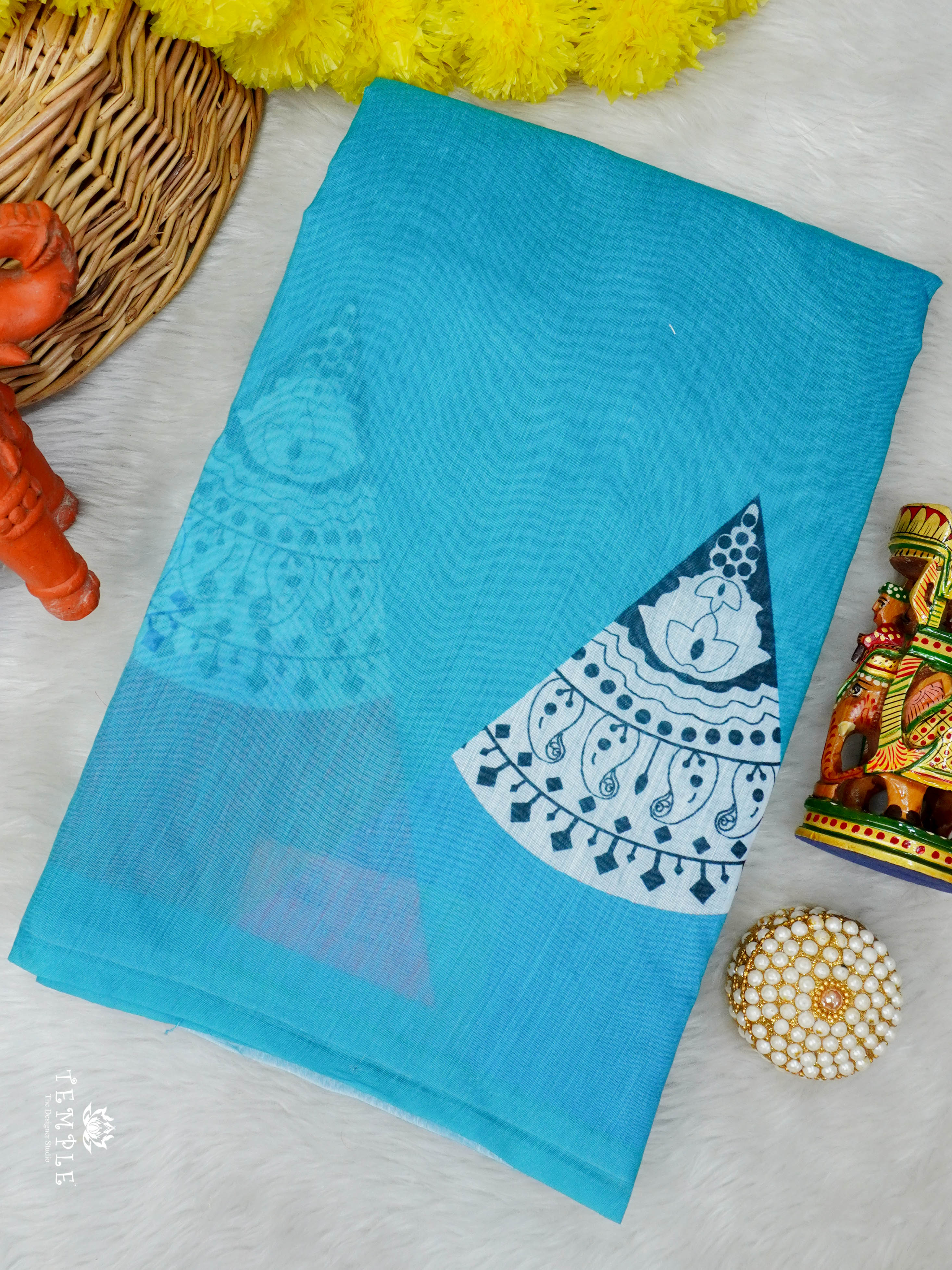 Printed Chanderi Cotton Saree | TTDS2985