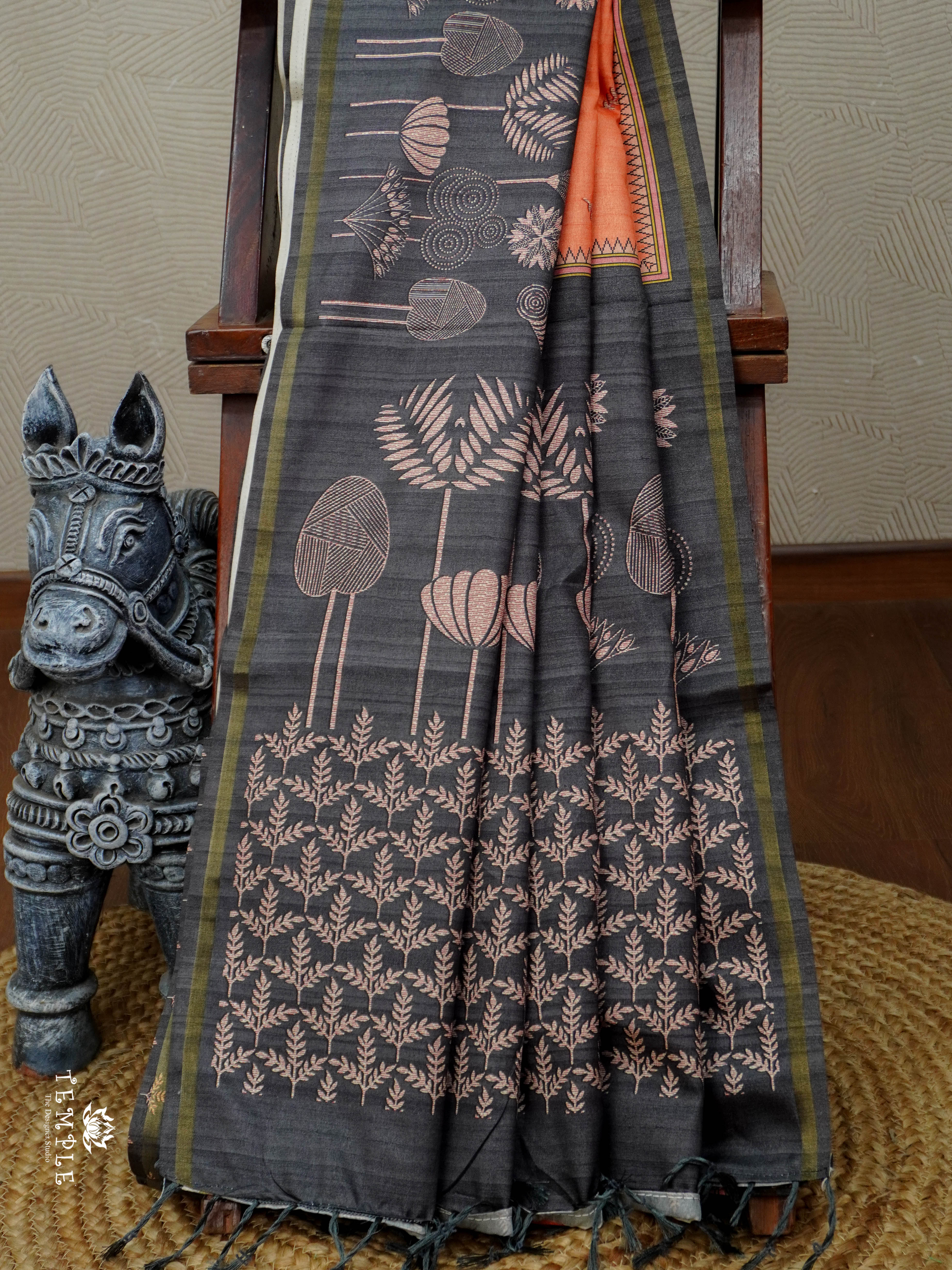 Printed Cotton Saree | TTDS2984
