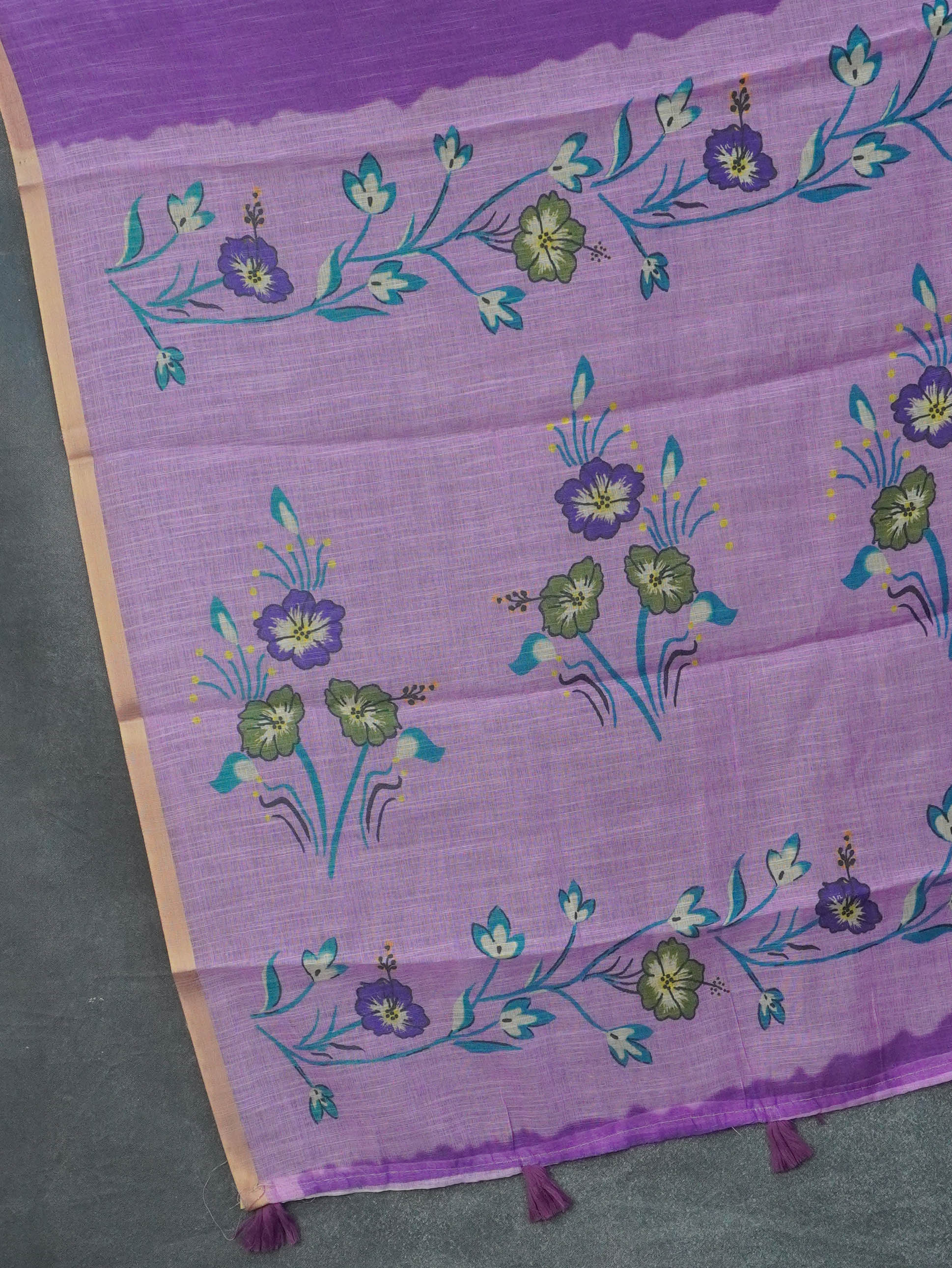 Linen Cotton Saree | TTDS3411