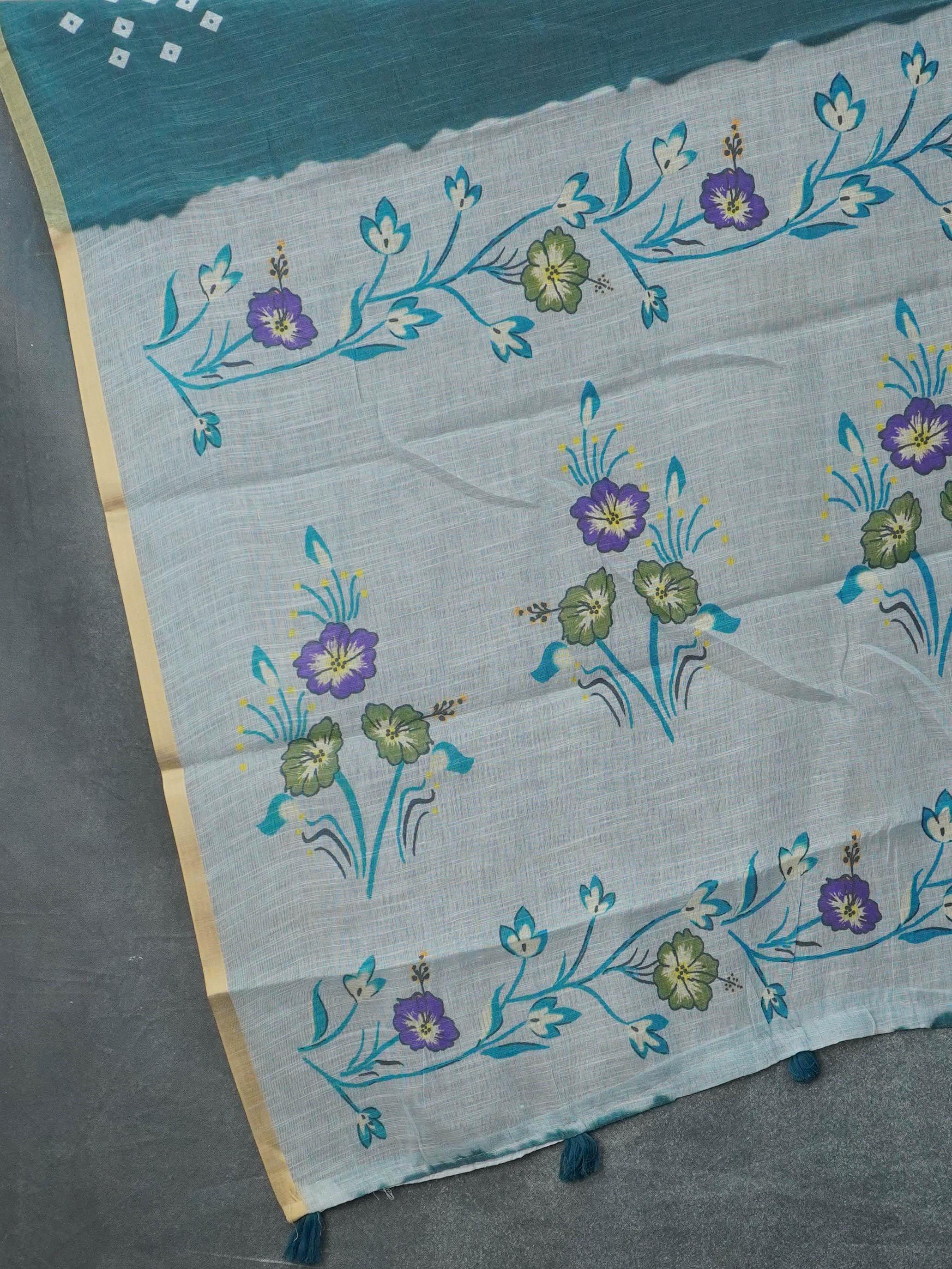 Linen Cotton Saree | TTDS3411