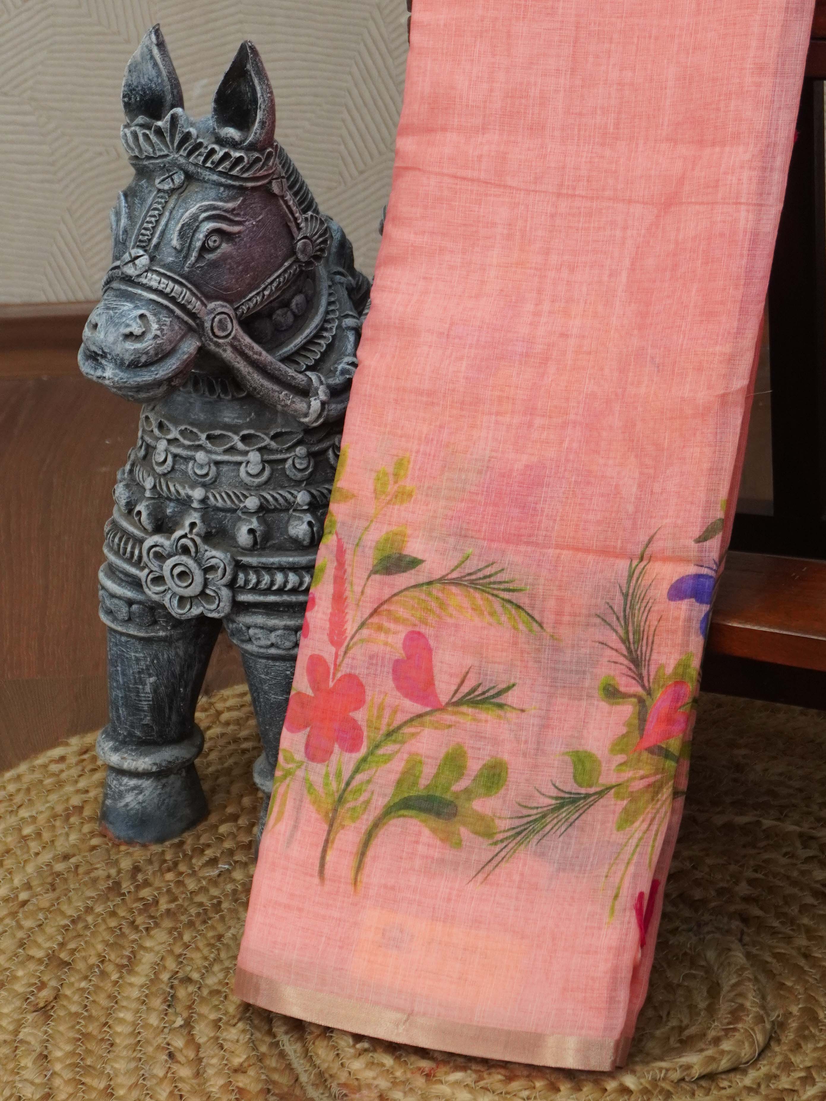 Linen Cotton Saree | TTDS3420