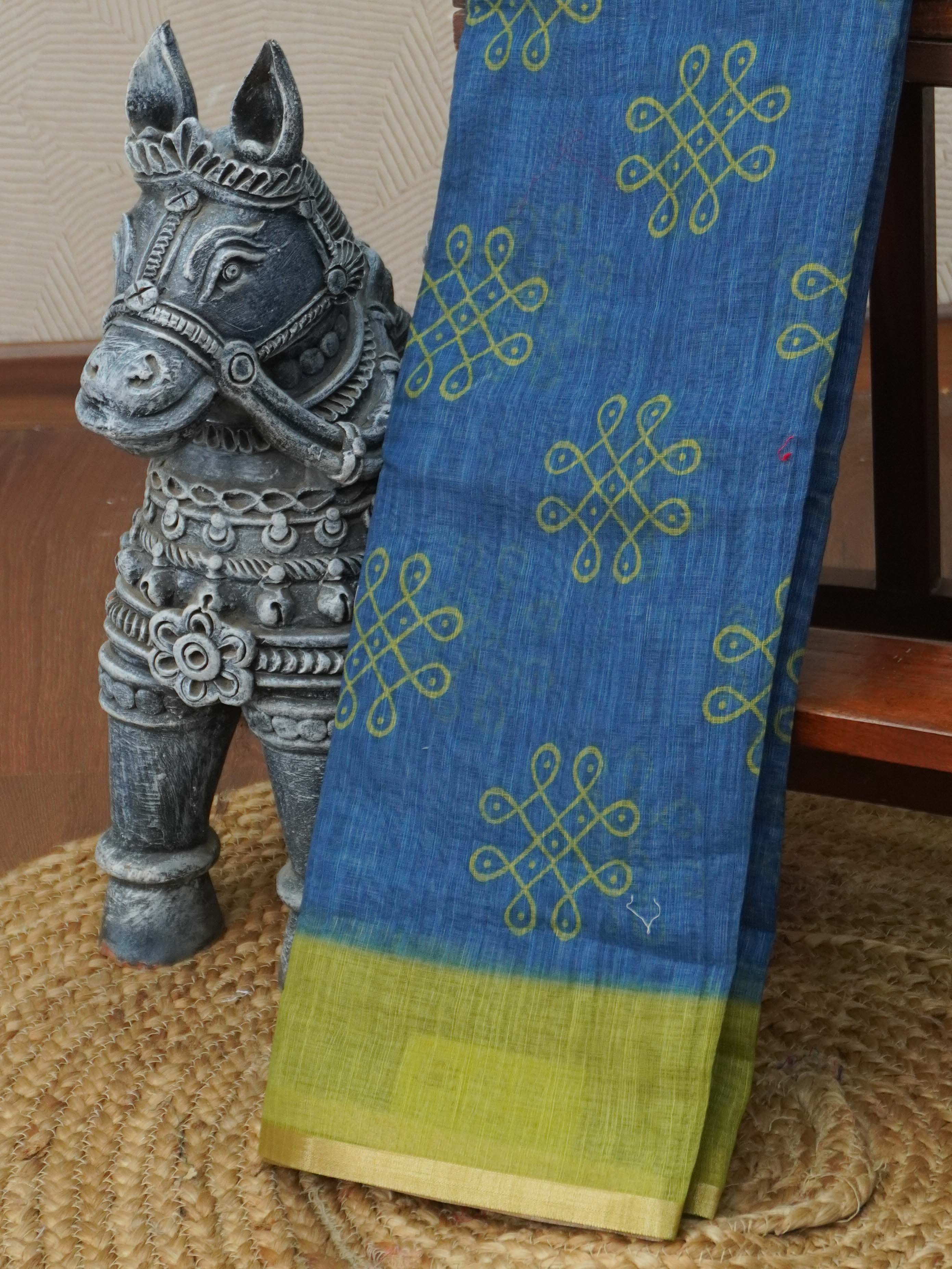 Linen Cotton Saree | TTDS3422