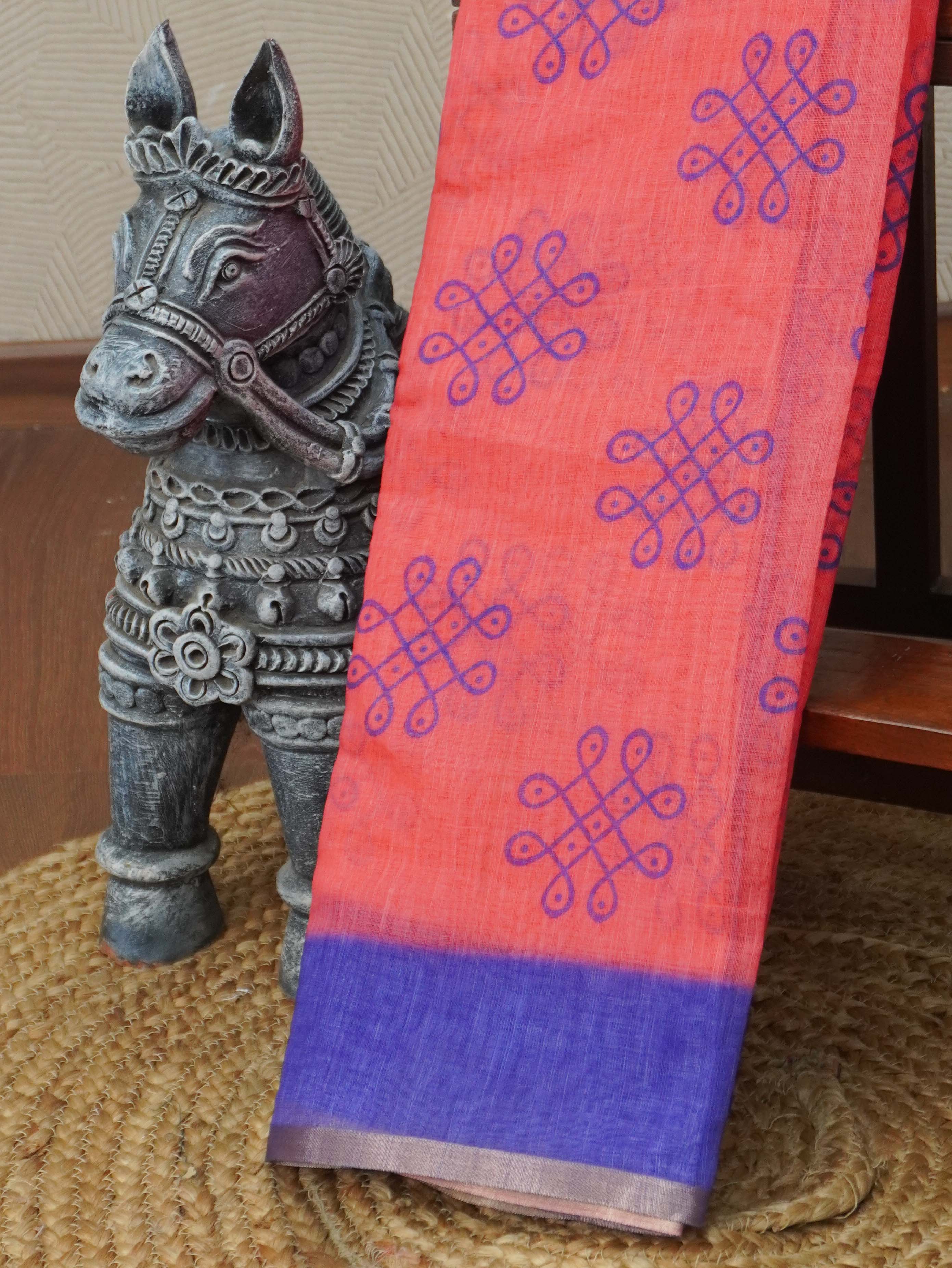 Linen Cotton Saree | TTDS3422
