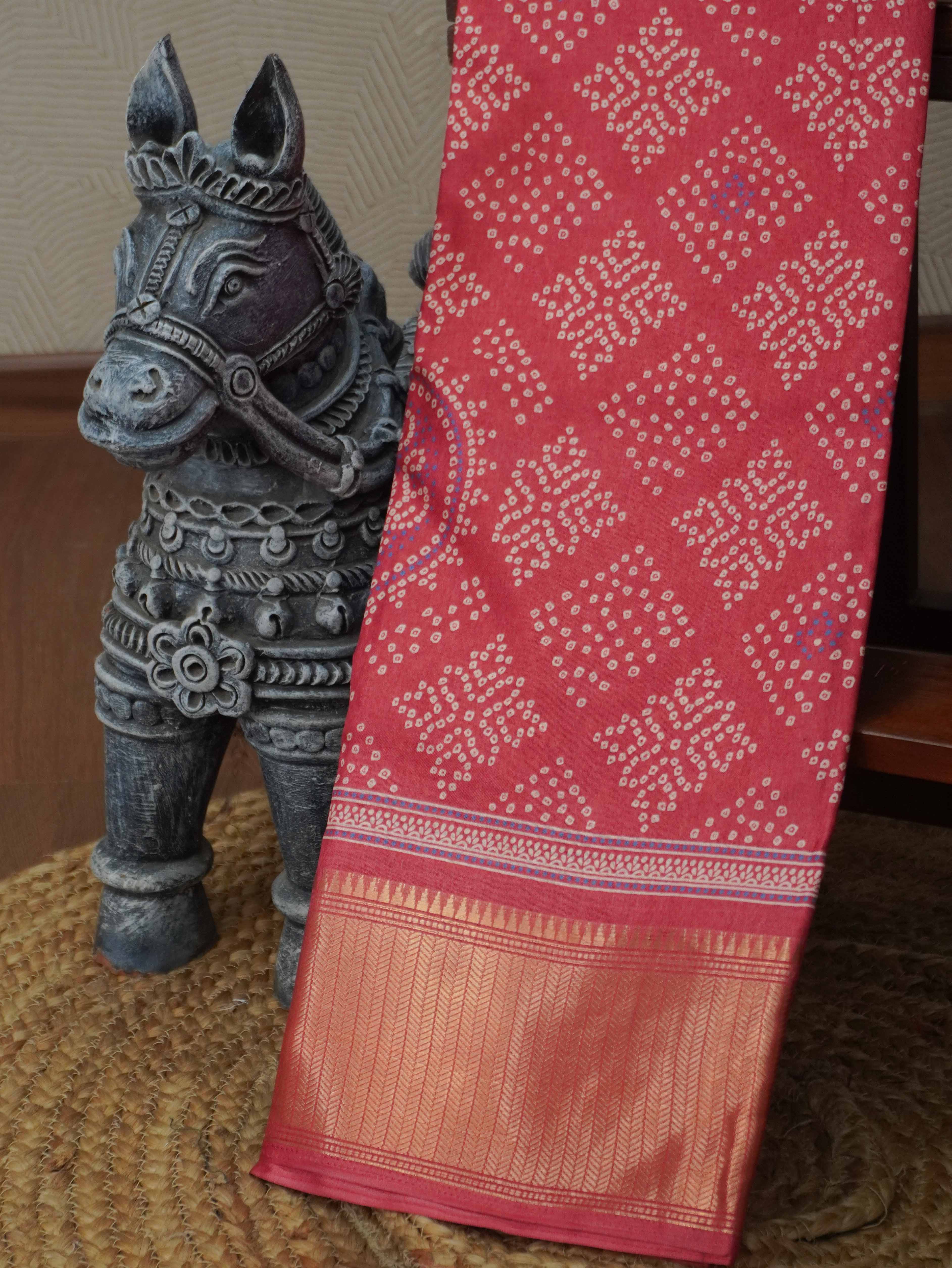 Printed Dola Saree | TTDS3425