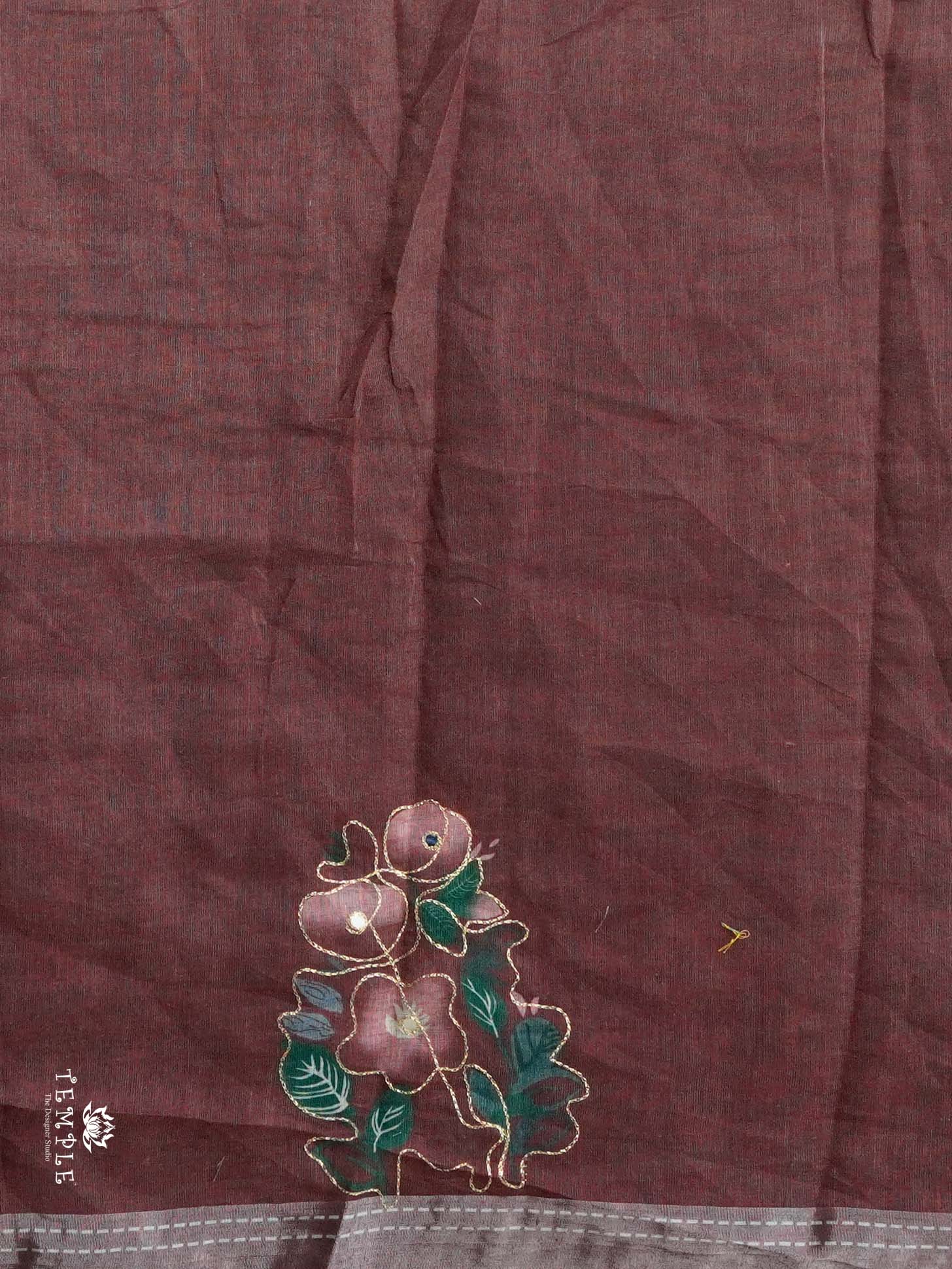 Chanderi Cotton Saree With Zari Work | TTDS2495