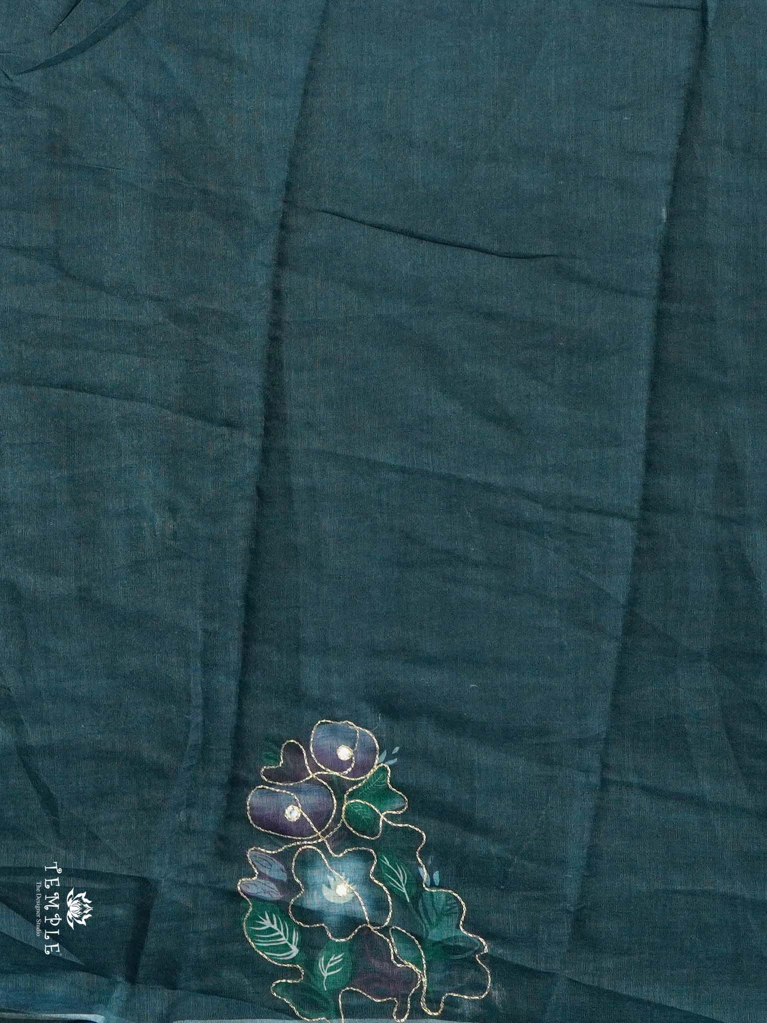 Chanderi Cotton Saree With Zari Work | TTDS2495