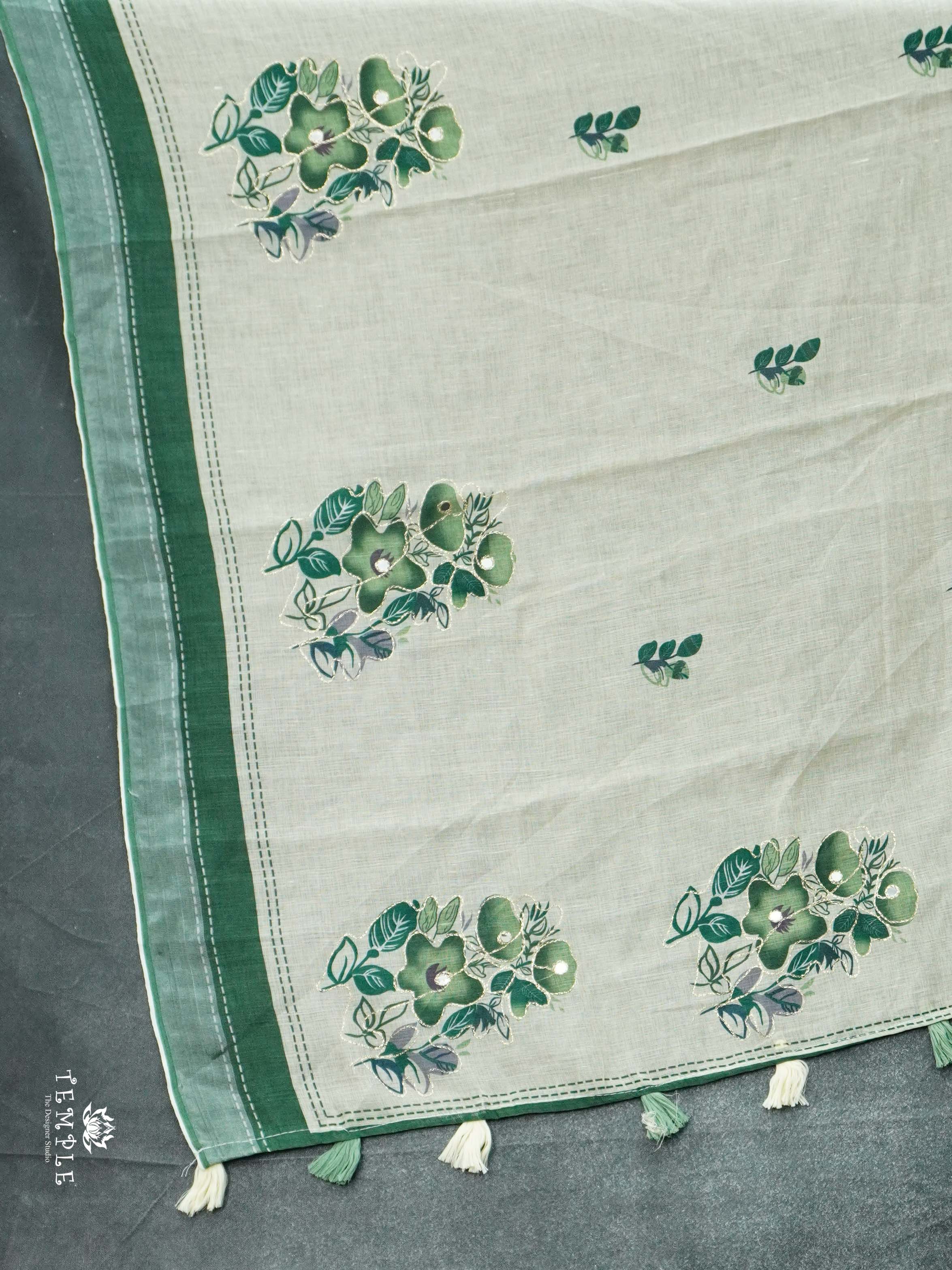 Chanderi Cotton Saree With Zari Work | TTDS2495