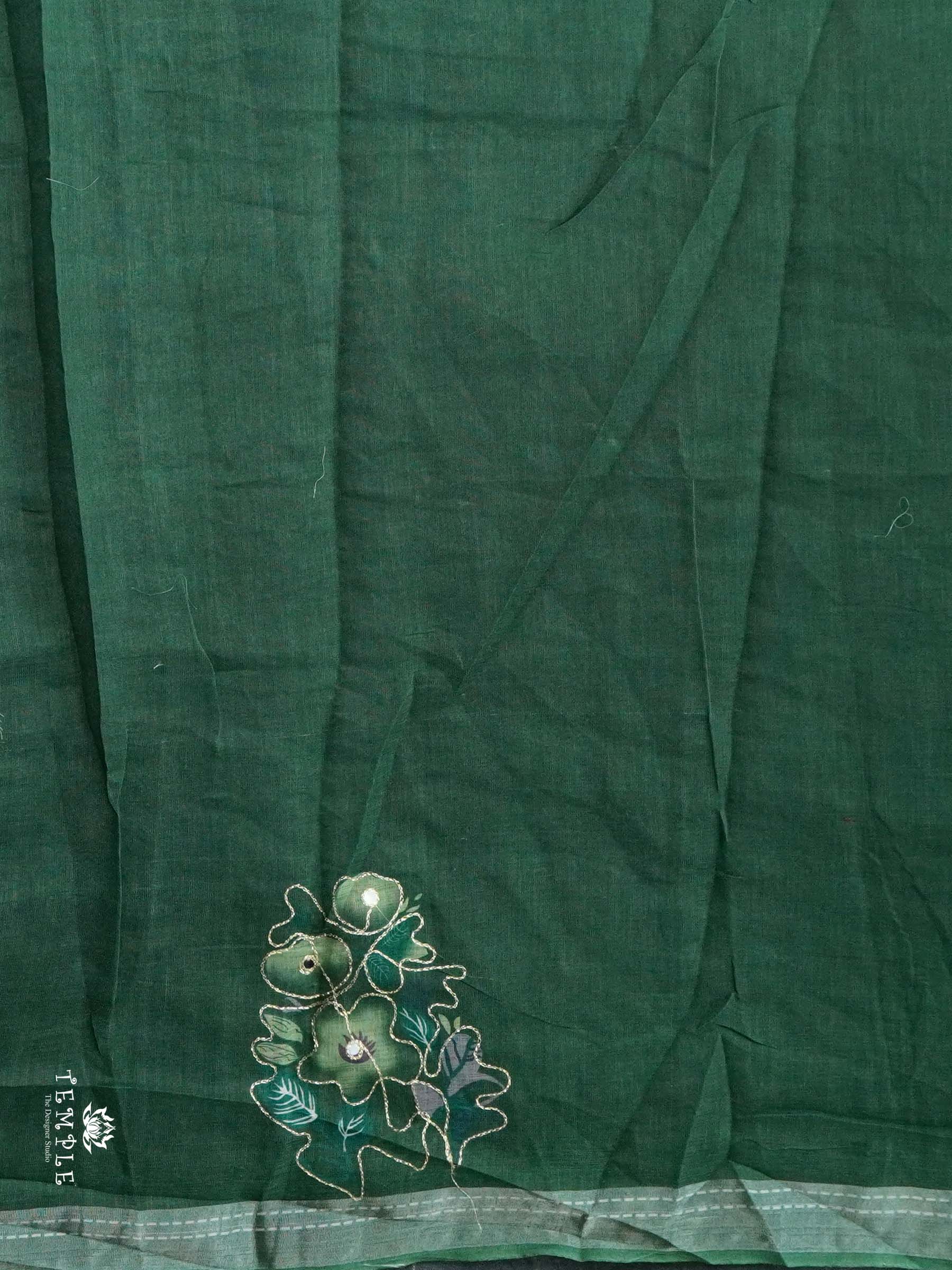 Chanderi Cotton Saree With Zari Work | TTDS2495