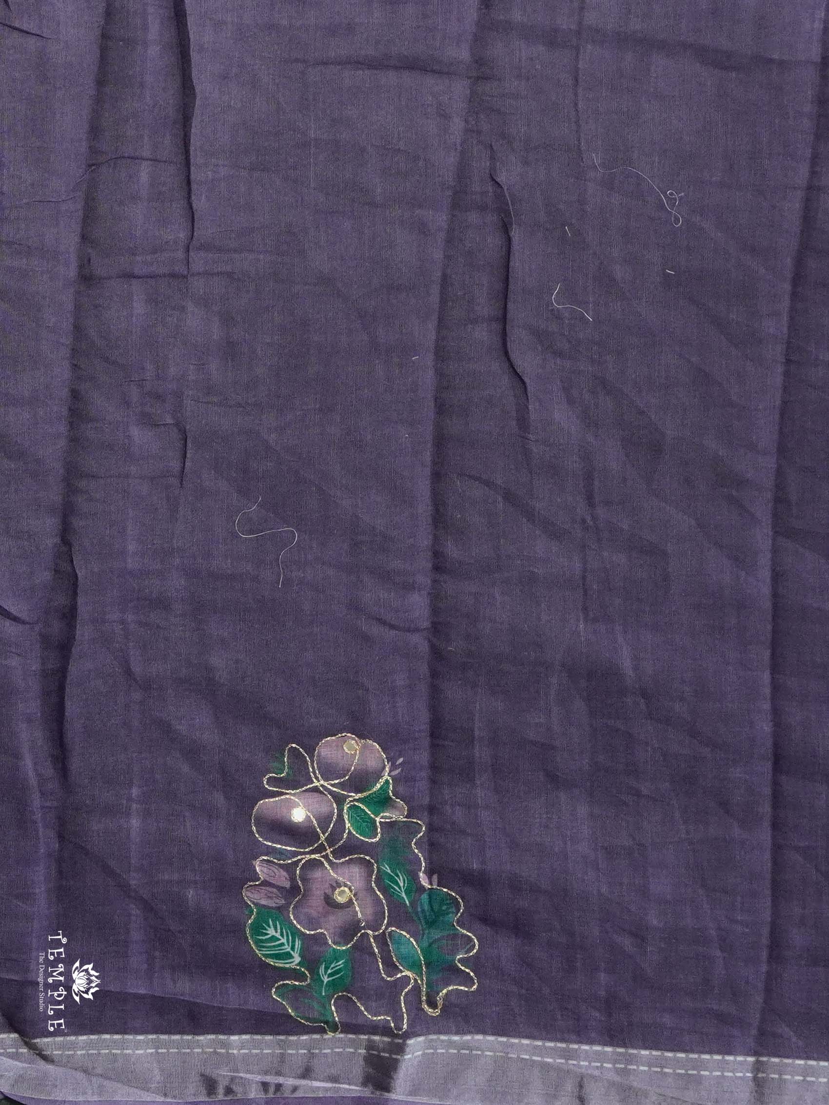 Chanderi Cotton Saree With Zari Work | TTDS2495