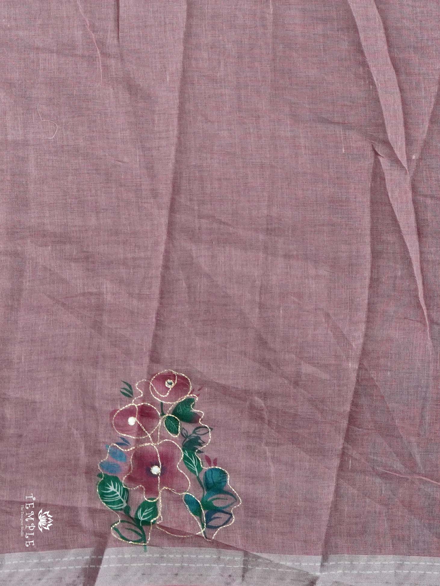 Chanderi Cotton Saree With Zari Work | TTDS2495