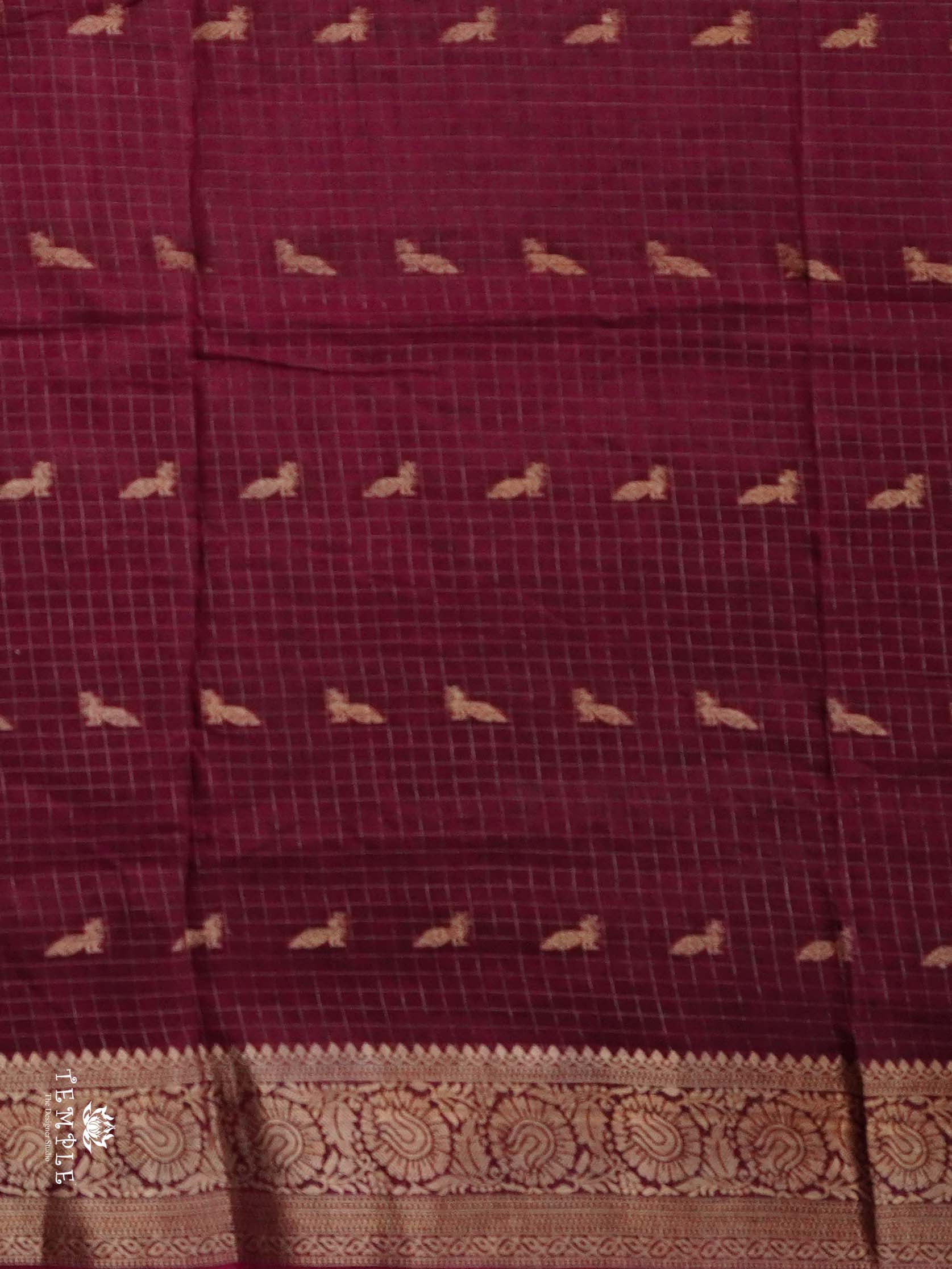 Marshmallow Saree With Kolam Prints | TTDS2499