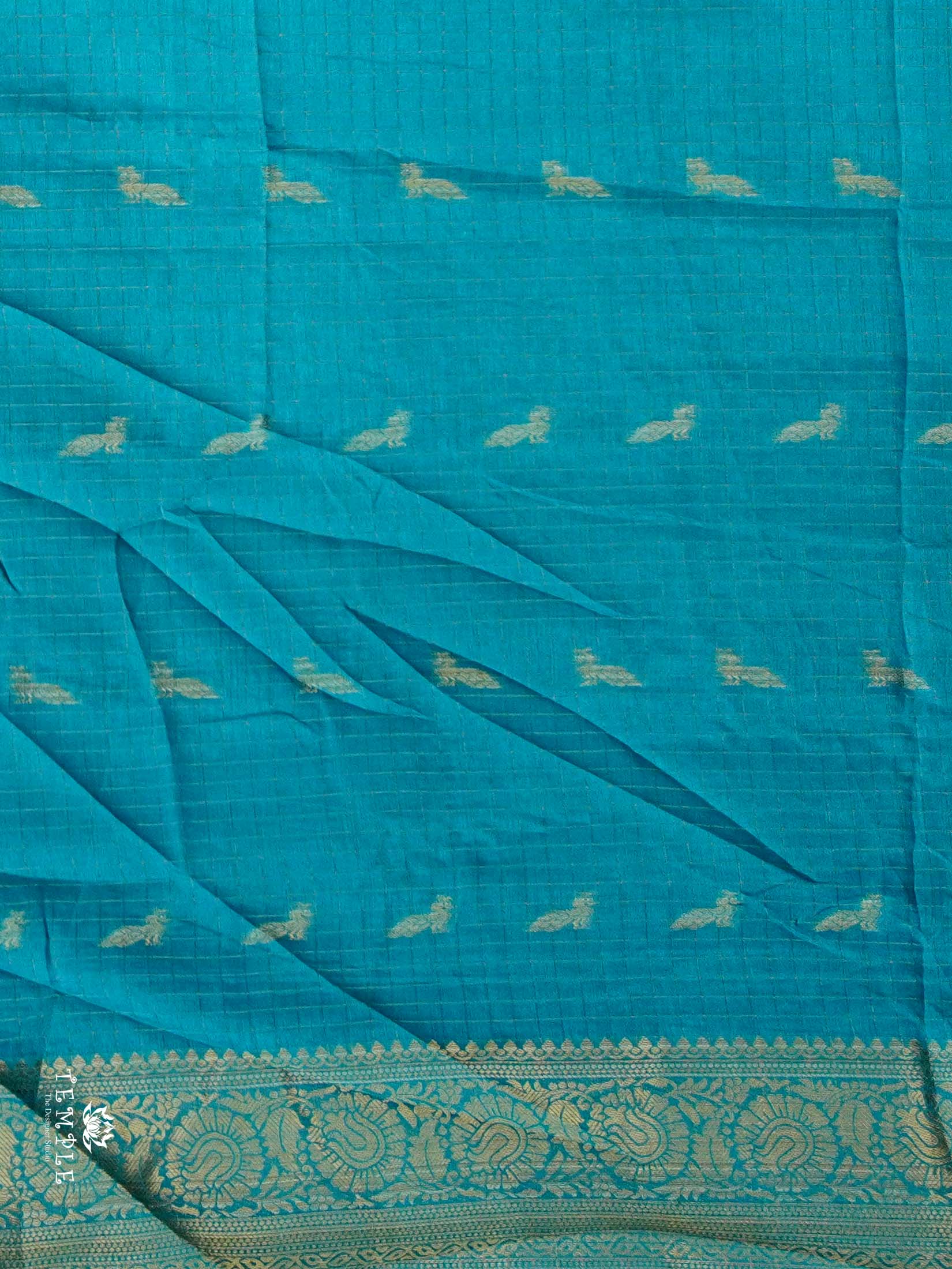 Kolam Printed Marshmallow Saree | TTDS2499