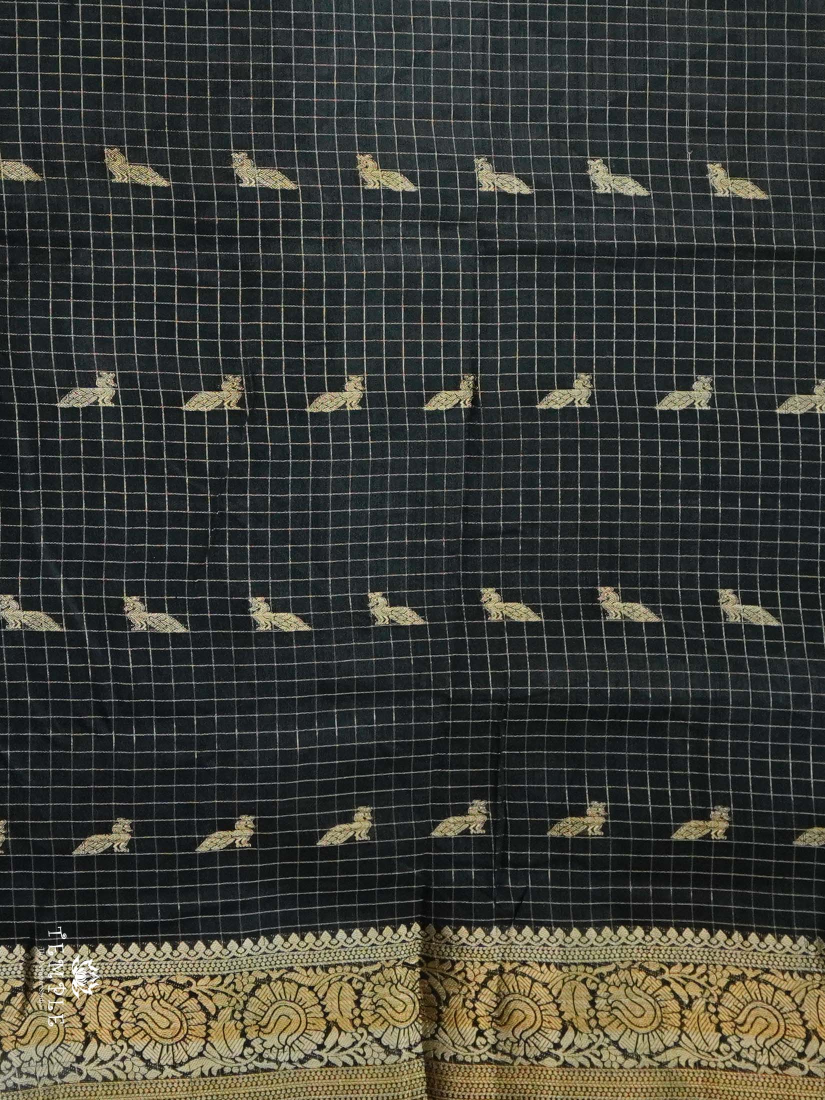 Kolam Printed Marshmallow Saree | TTDS2499