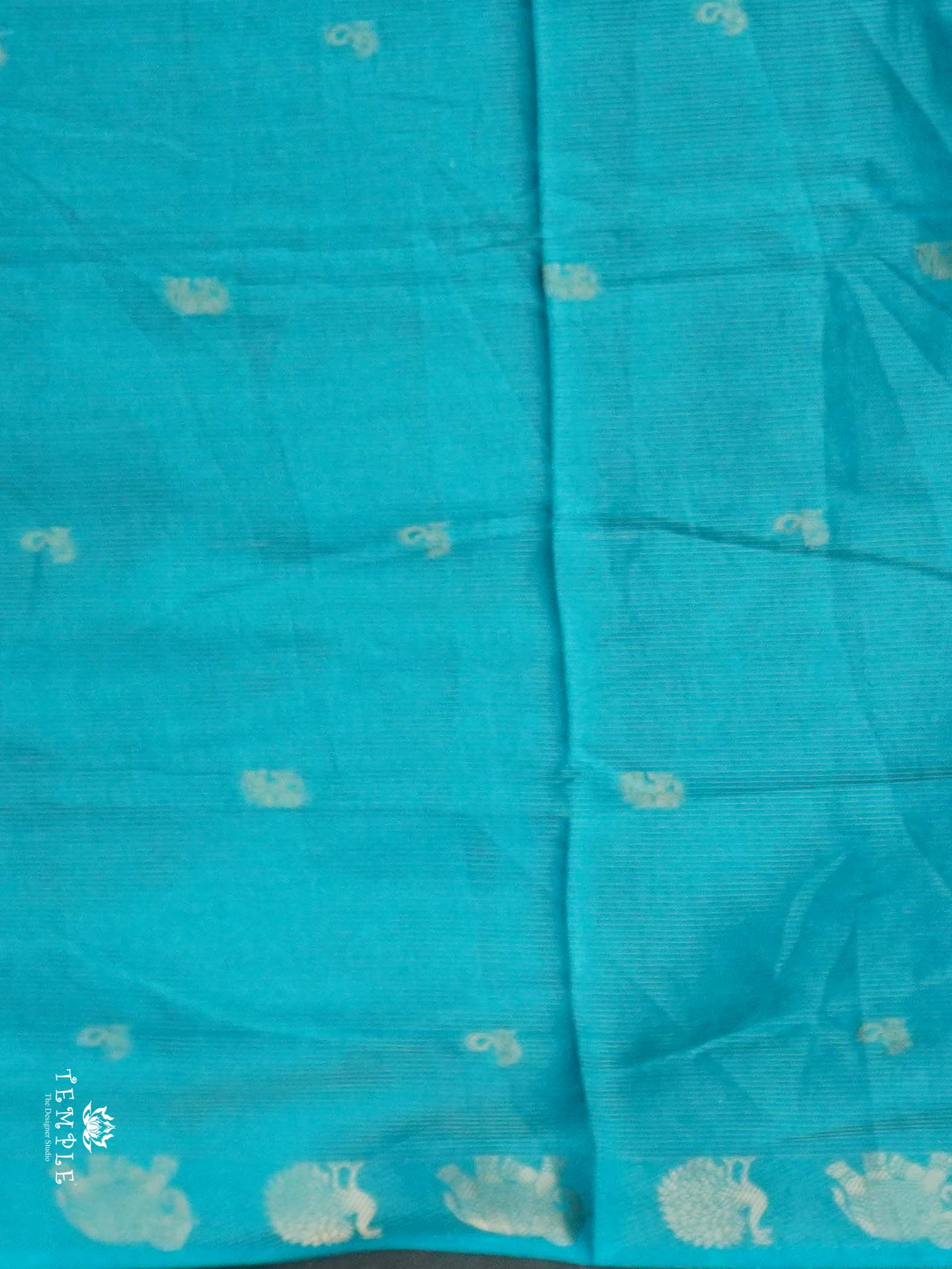 Marshmallow Saree With Kolam Prints | TTDS2497