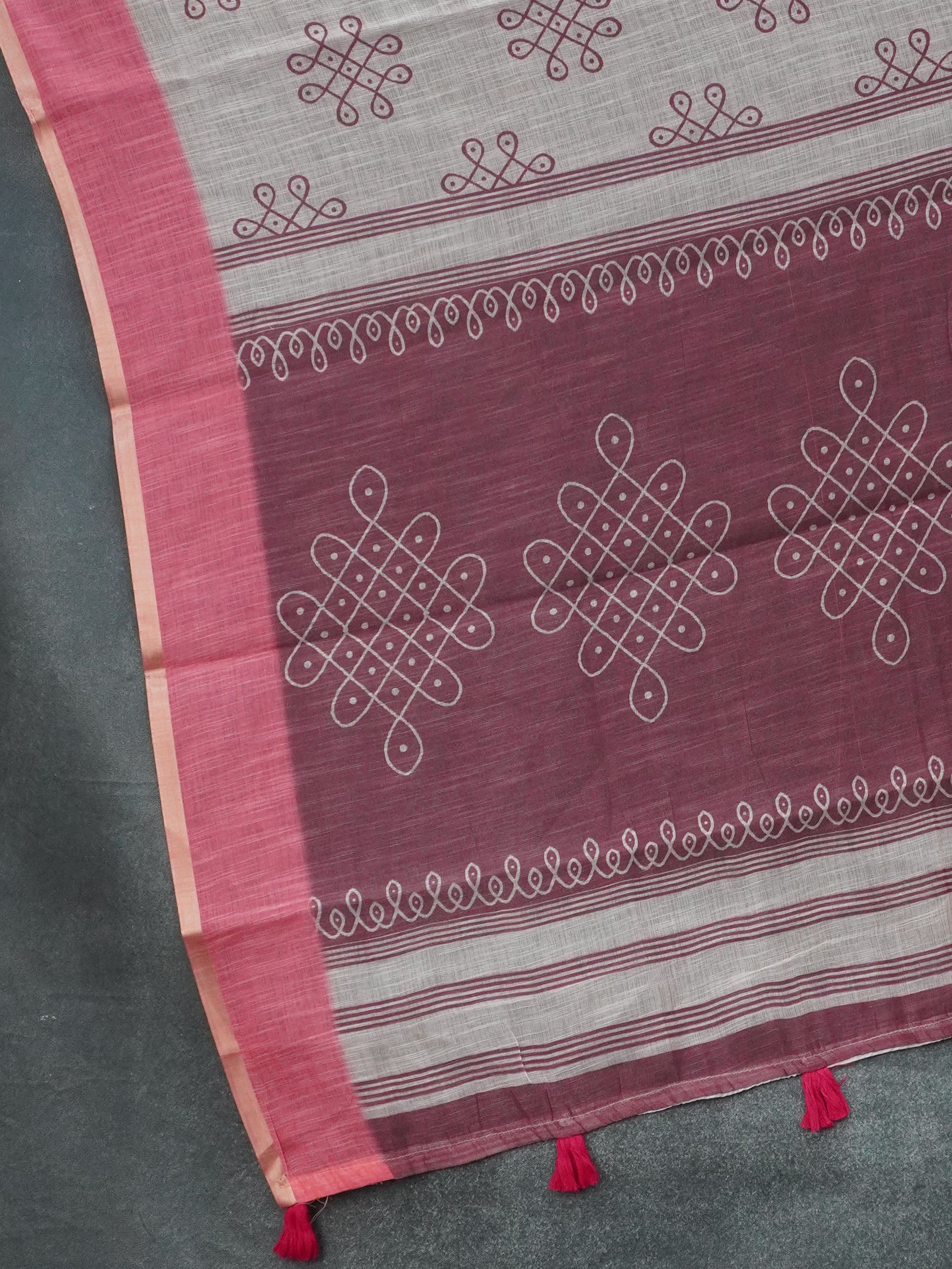 Linen Cotton Saree | TTDS3422