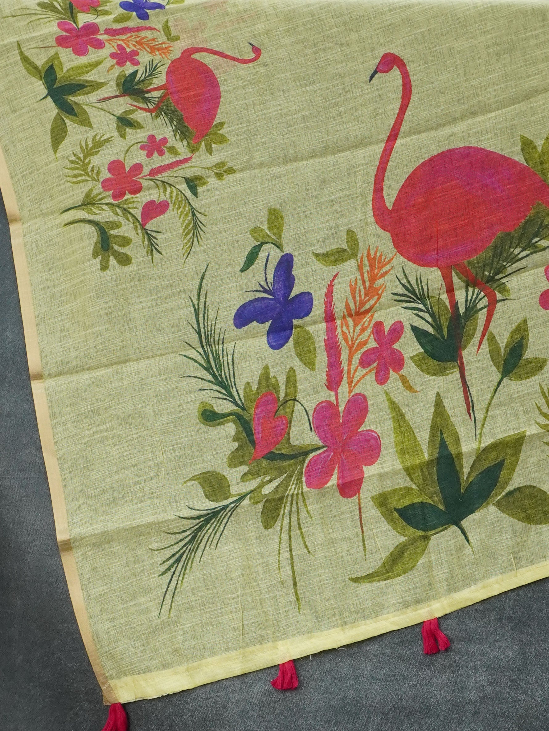 Linen Cotton Saree | TTDS3420