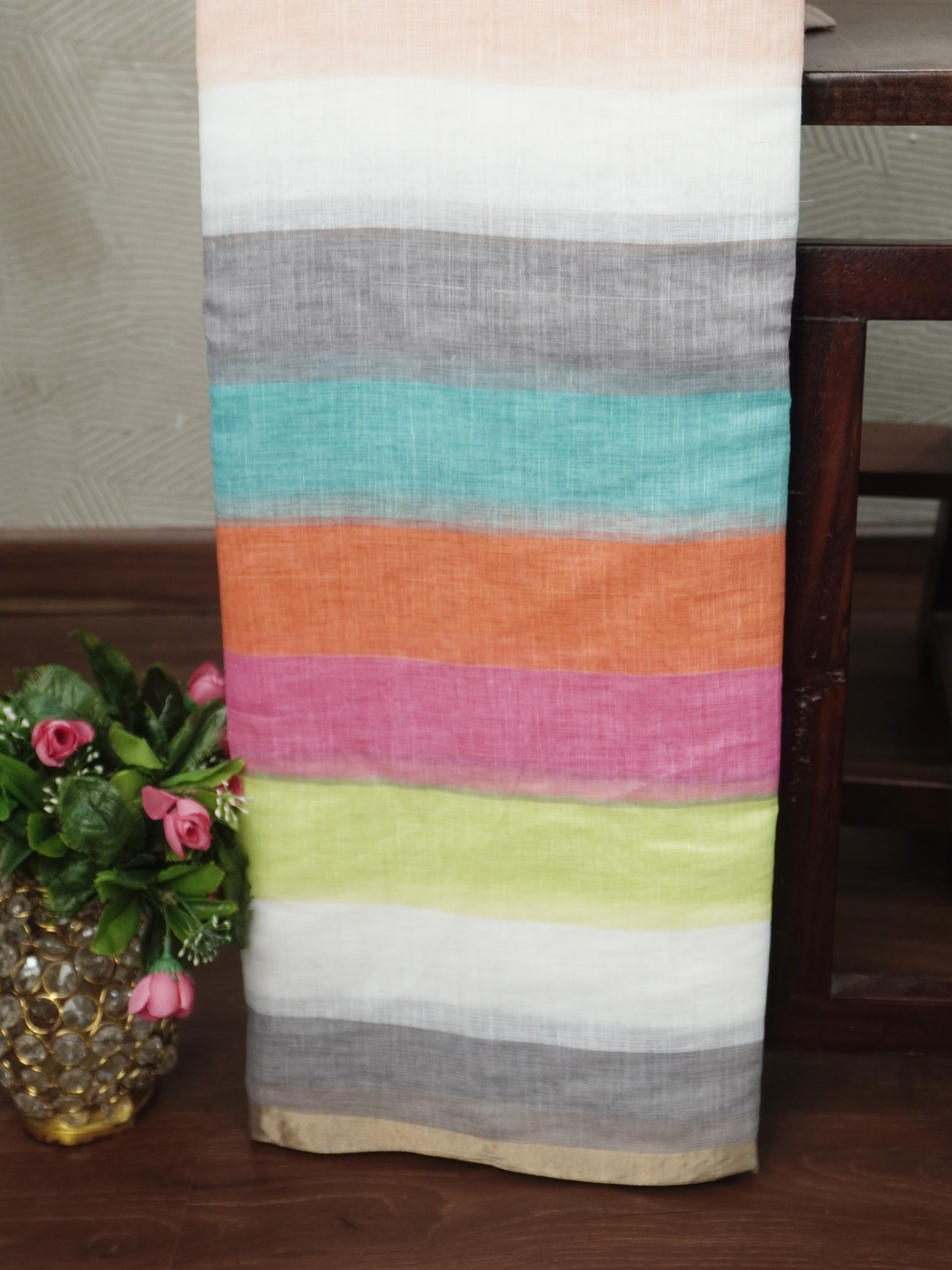 Linen Cotton Saree | TTDS2528