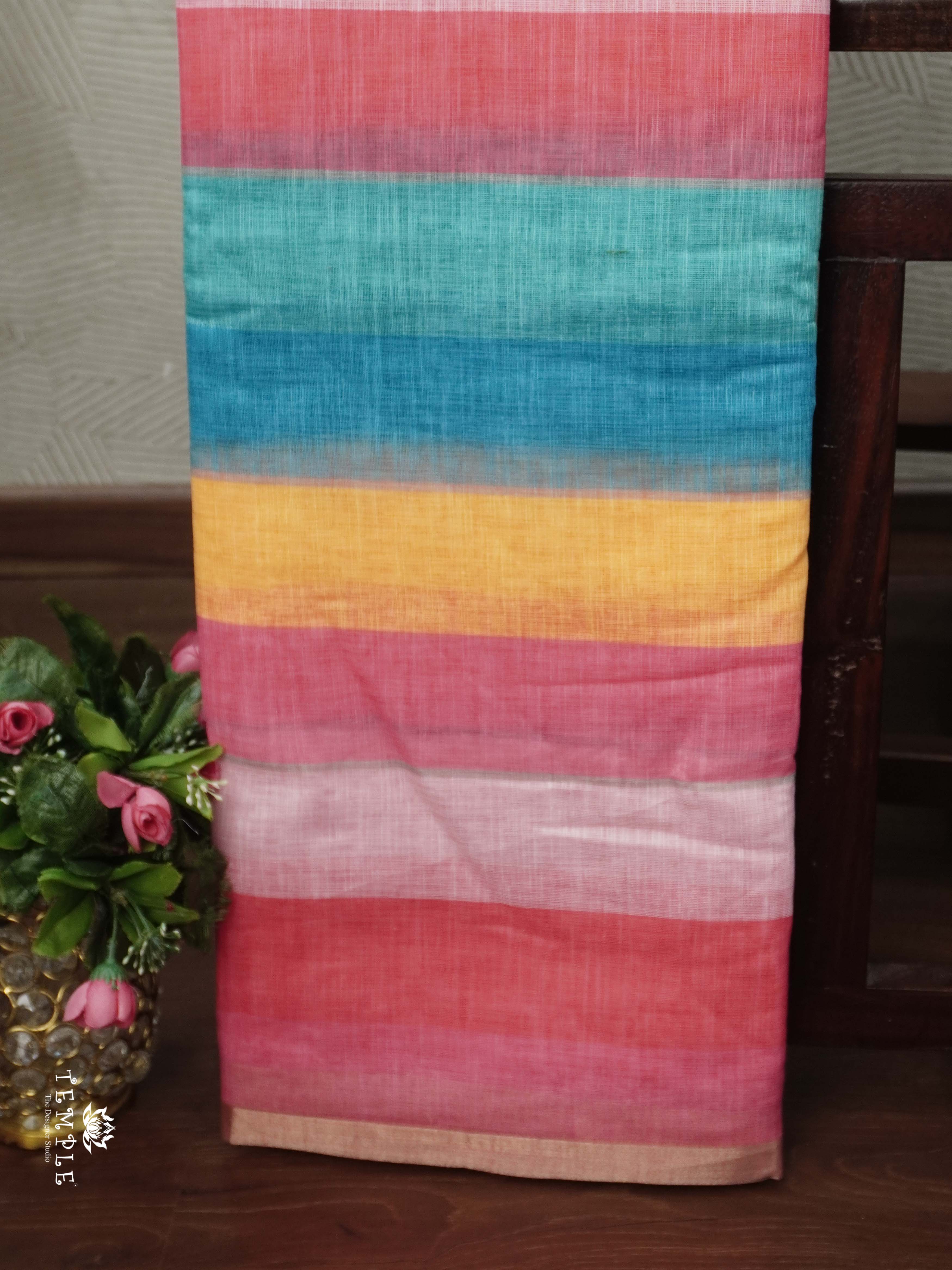 Linen Cotton Saree | TTDS2528