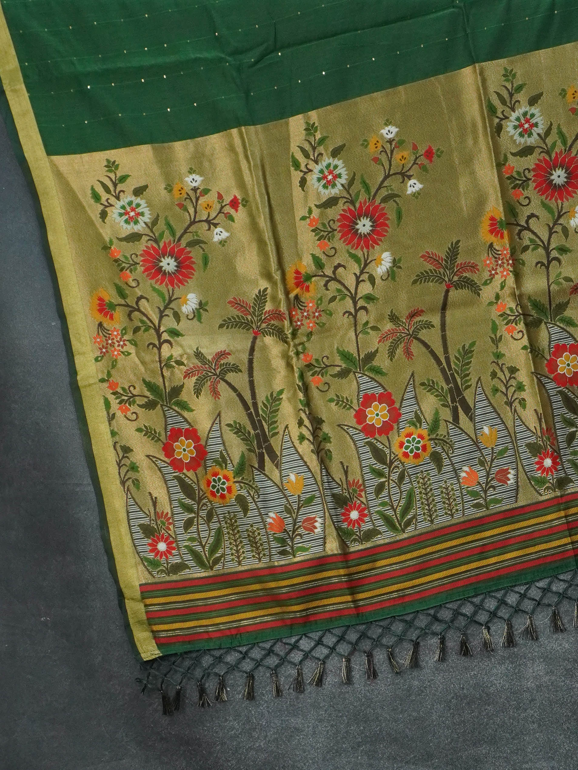 Linen Silk Saree | TTDS3436