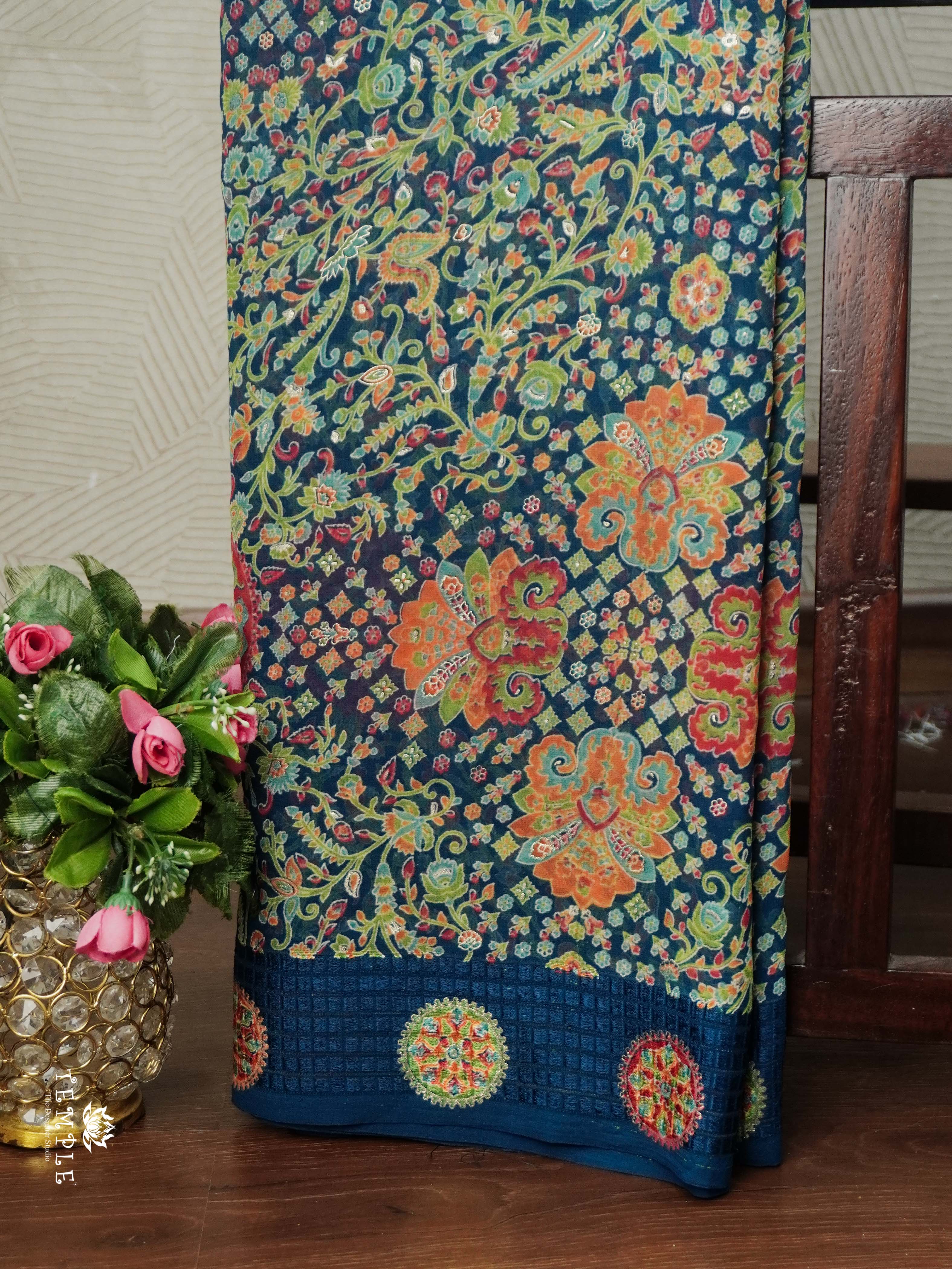 Printed Chiffon Saree | TTDS2530