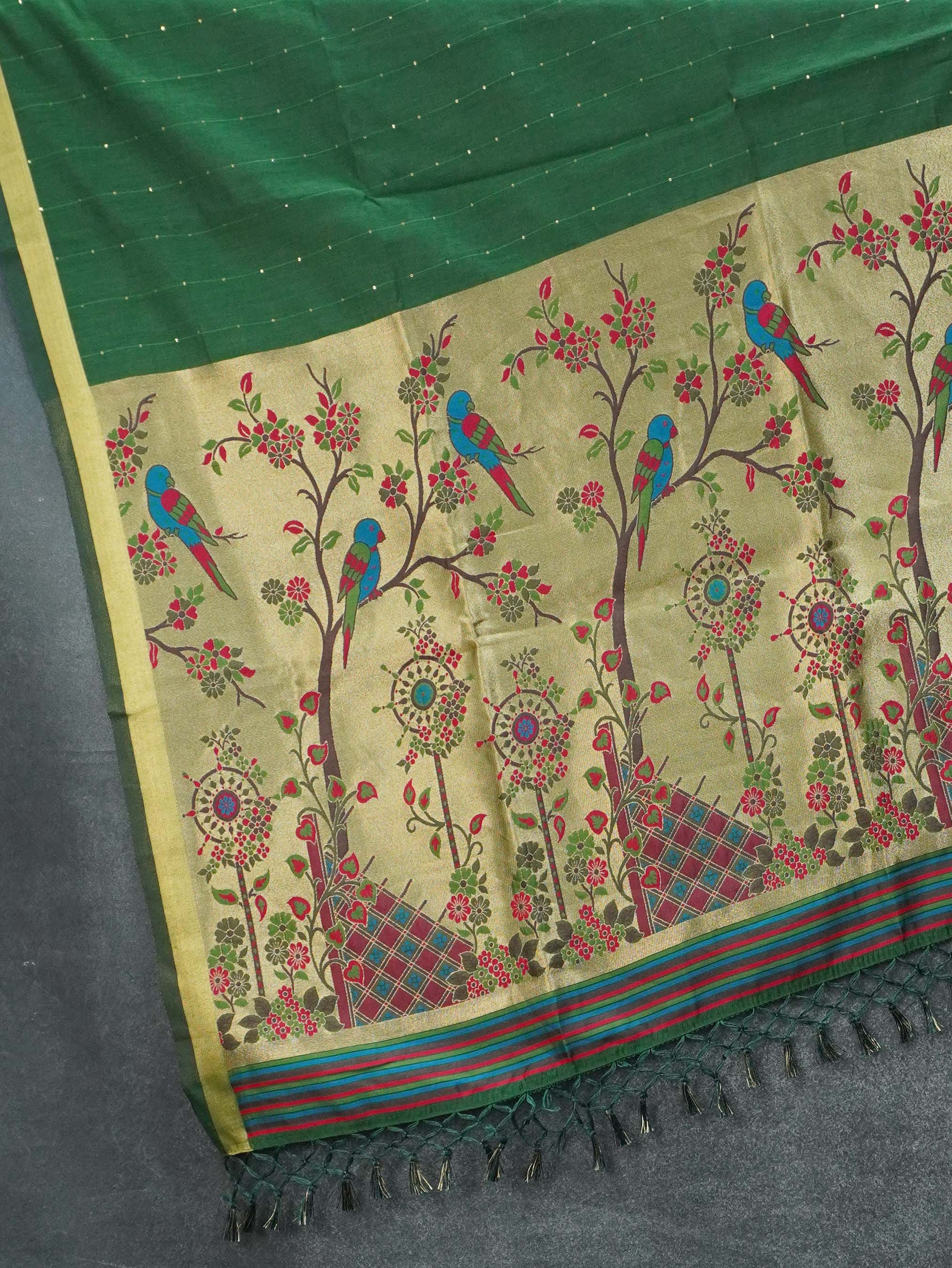 Linen Silk Saree | TTDS3439