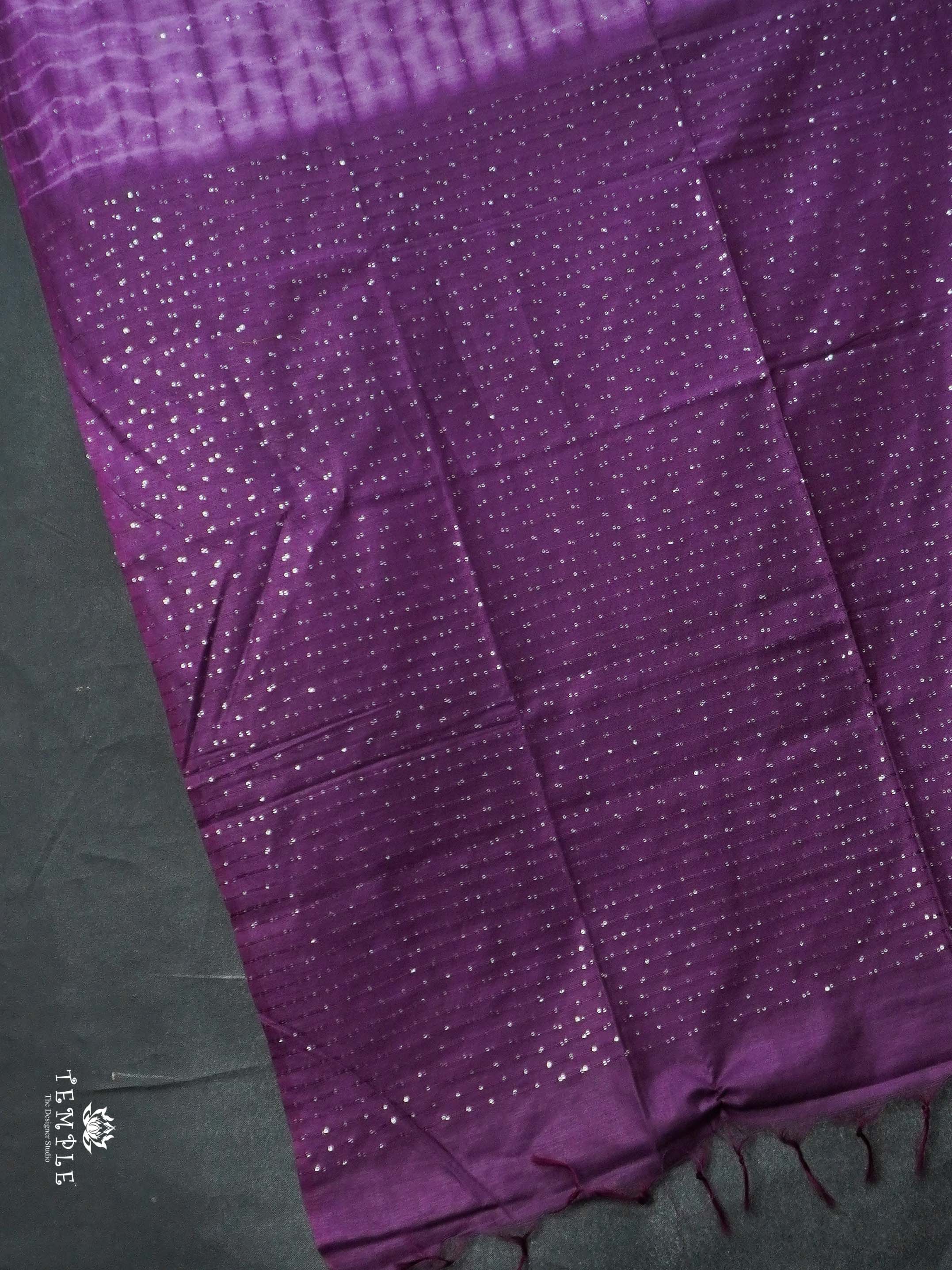 Baswada Cotton Saree With sequins Work | TTDS2060