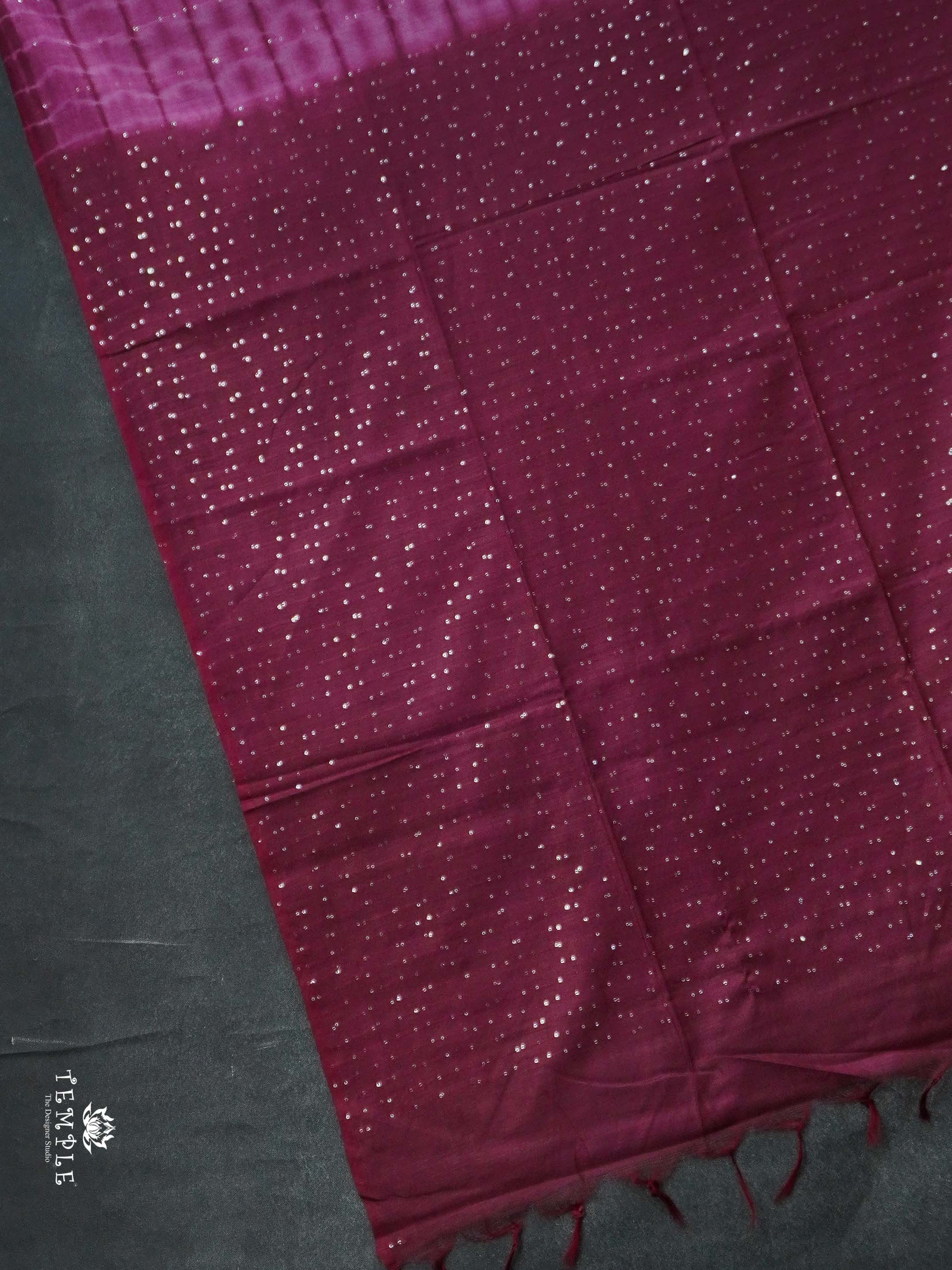 Baswada Cotton Saree With sequins Work | TTDS2060