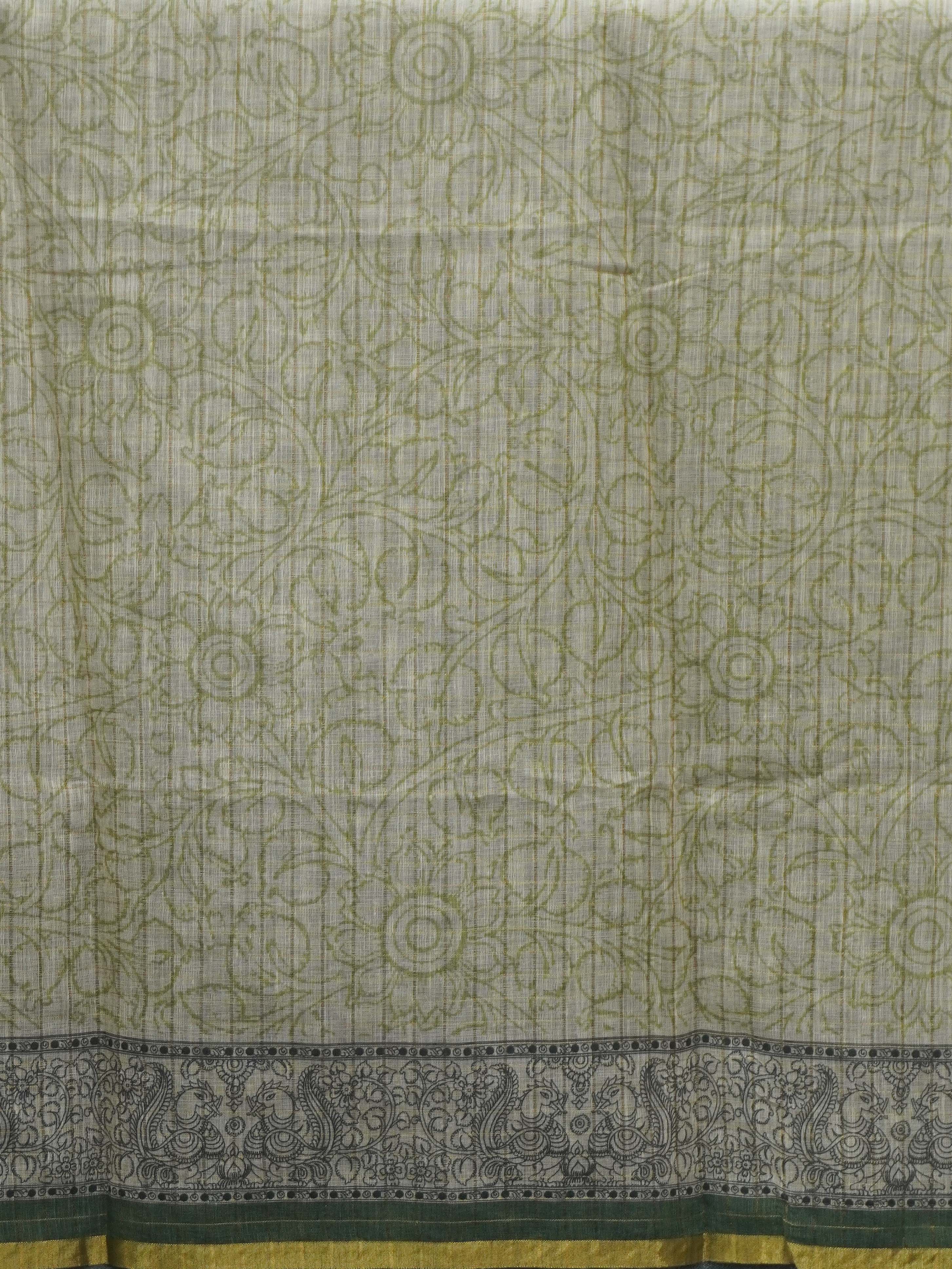 Linen Kalahasti cotton Saree | TTDS3435