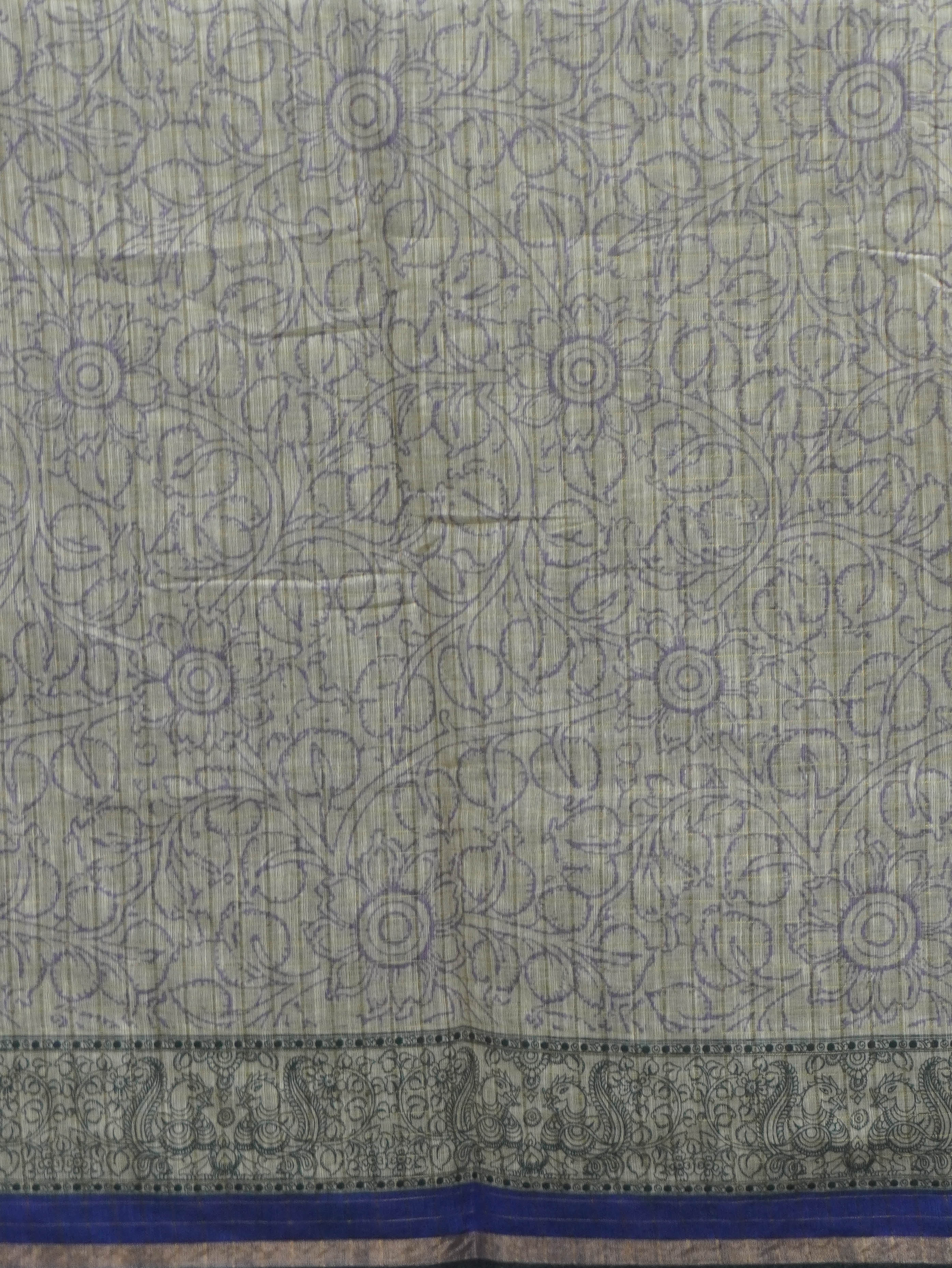 Linen Kalahasti cotton Saree | TTDS3435