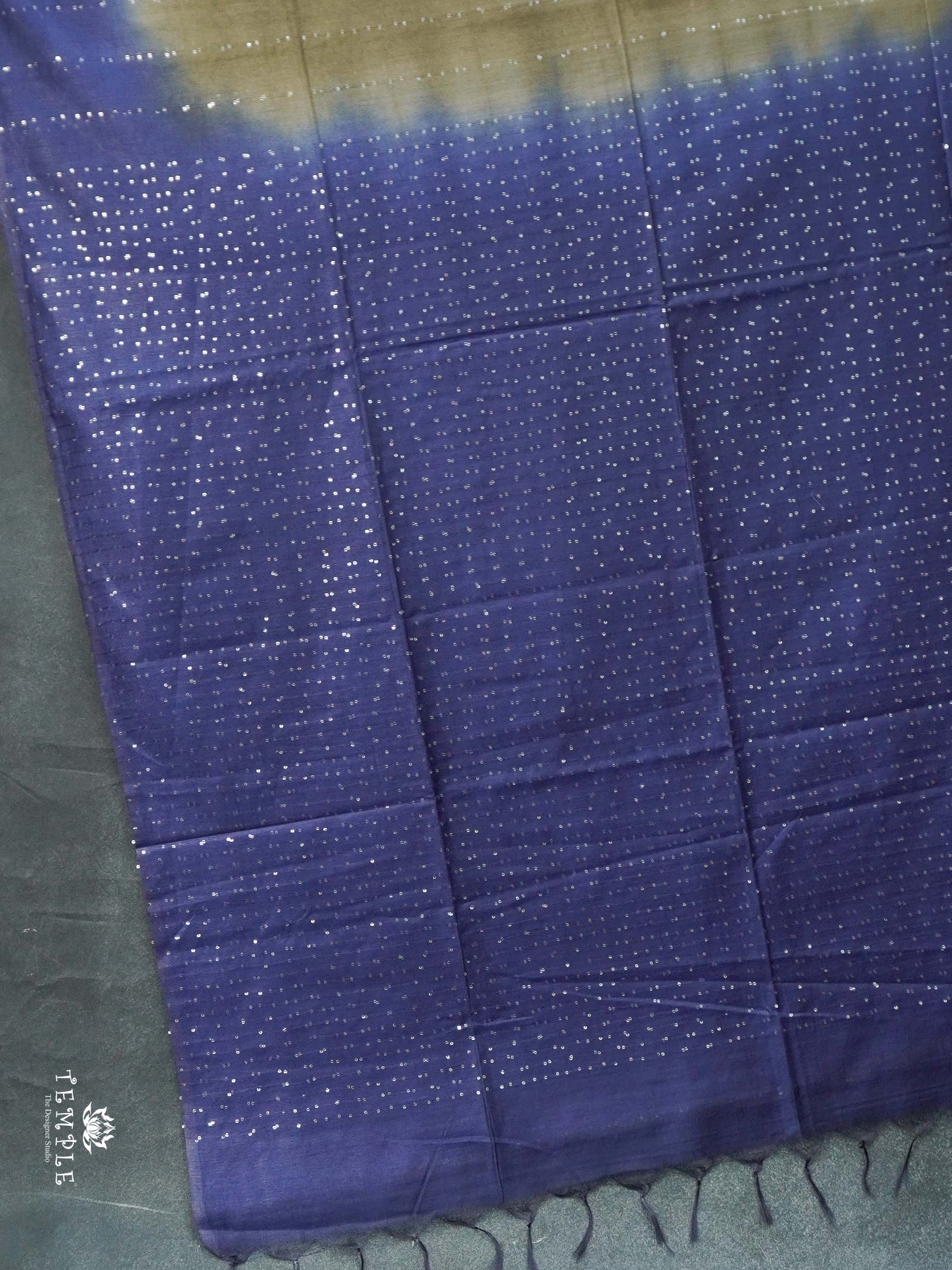 Baswada Cotton Saree With Sequins Work | TTDS2081