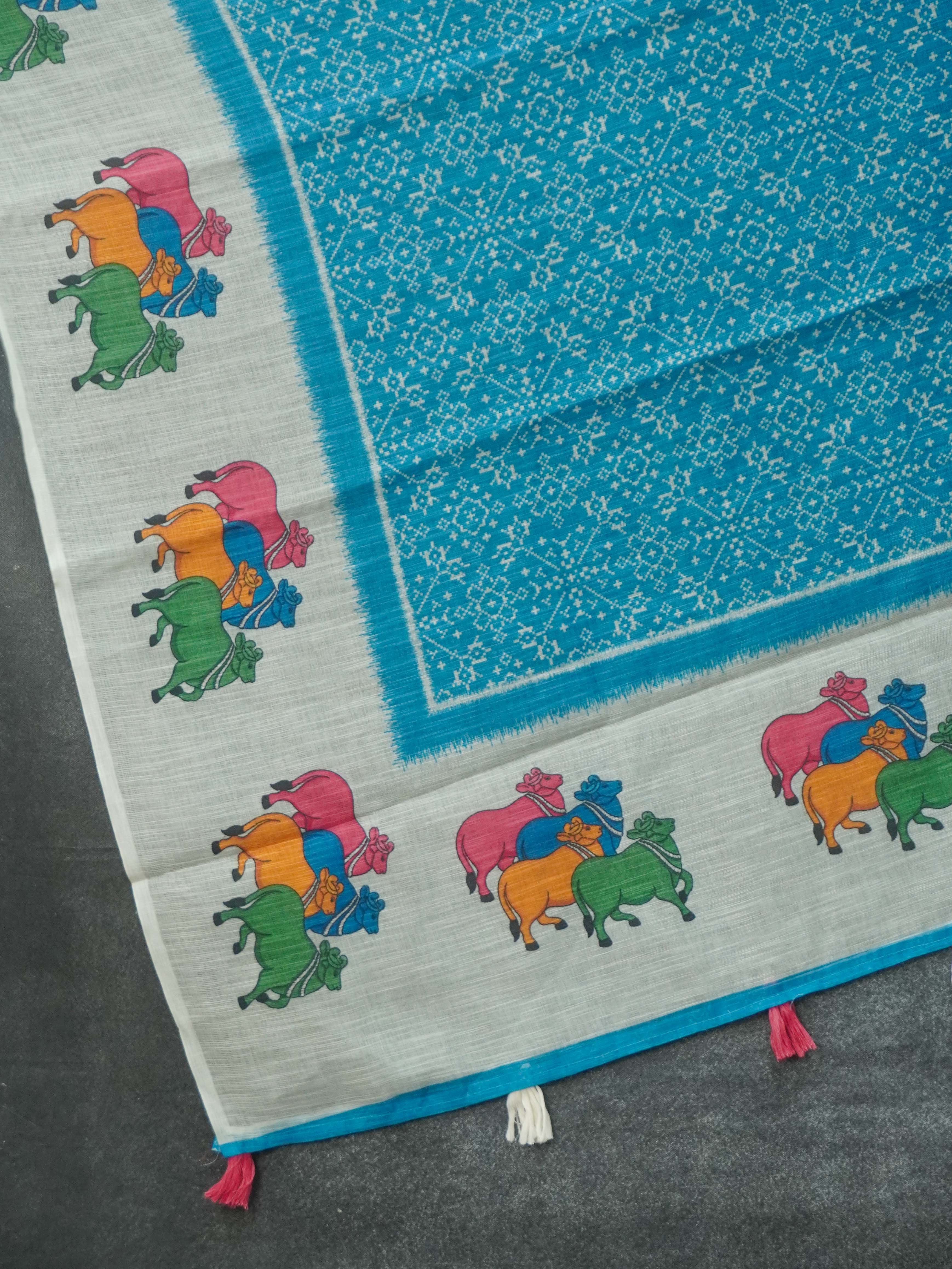 Linen Cotton Saree | TTDS3446