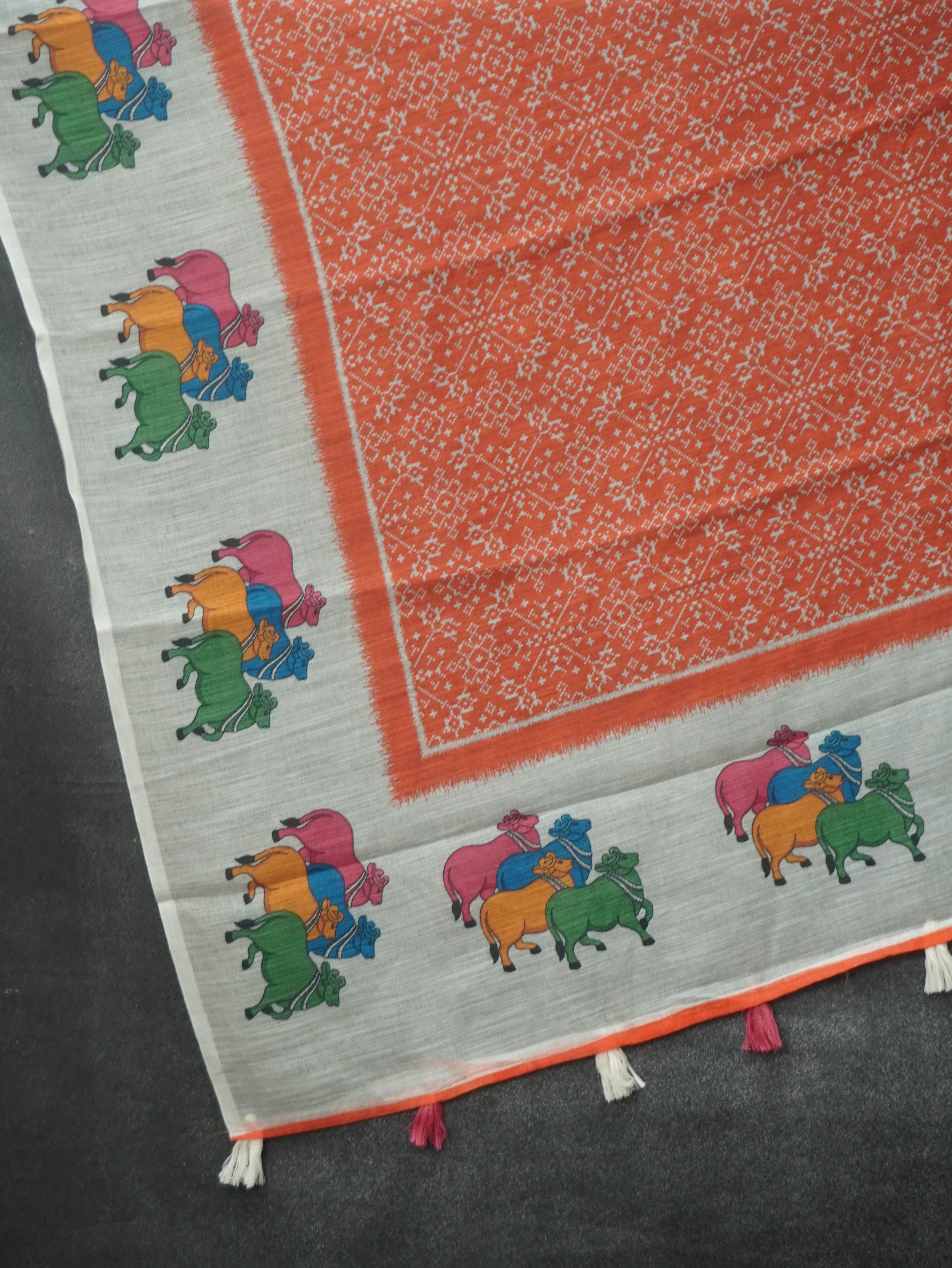 Linen Cotton Saree | TTDS3446