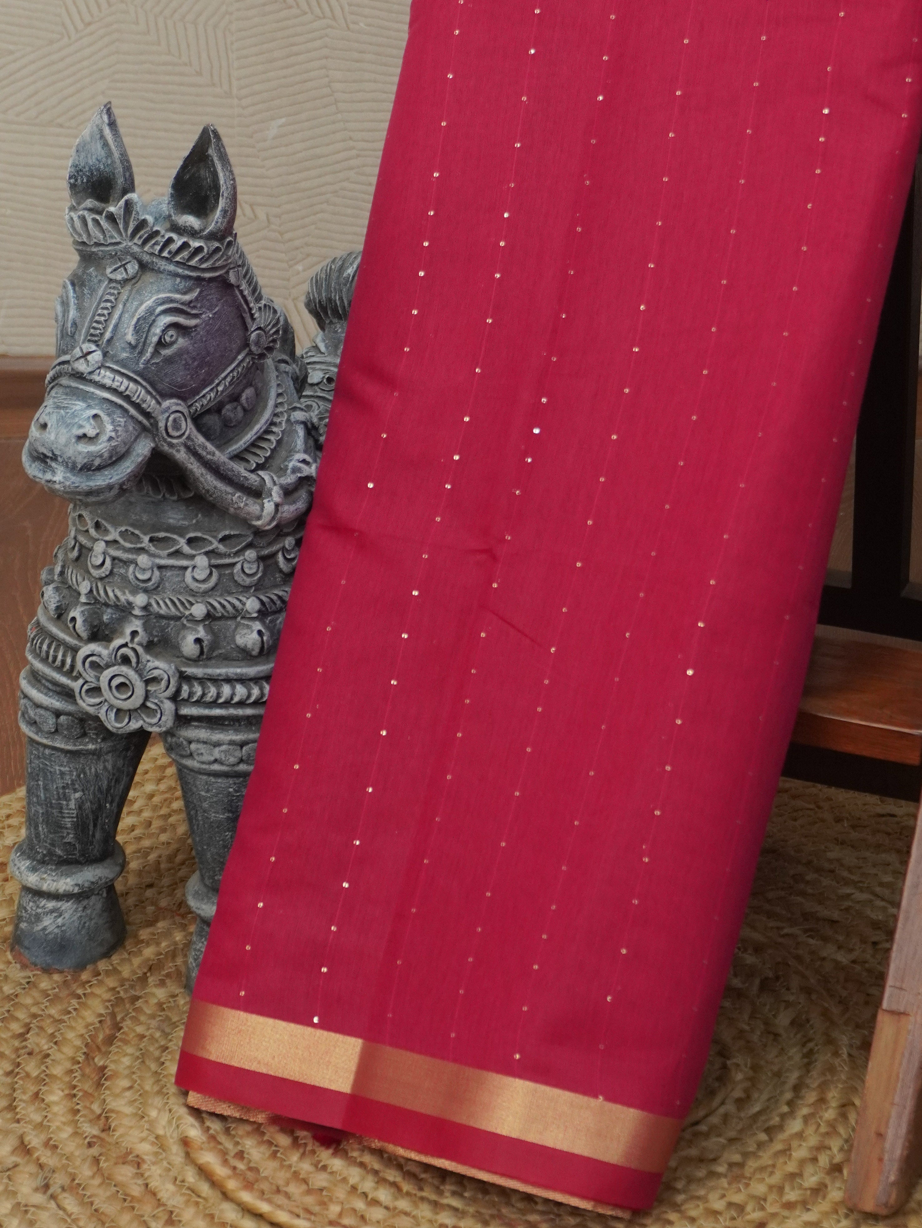 Linen Silk Saree | TTDS3469