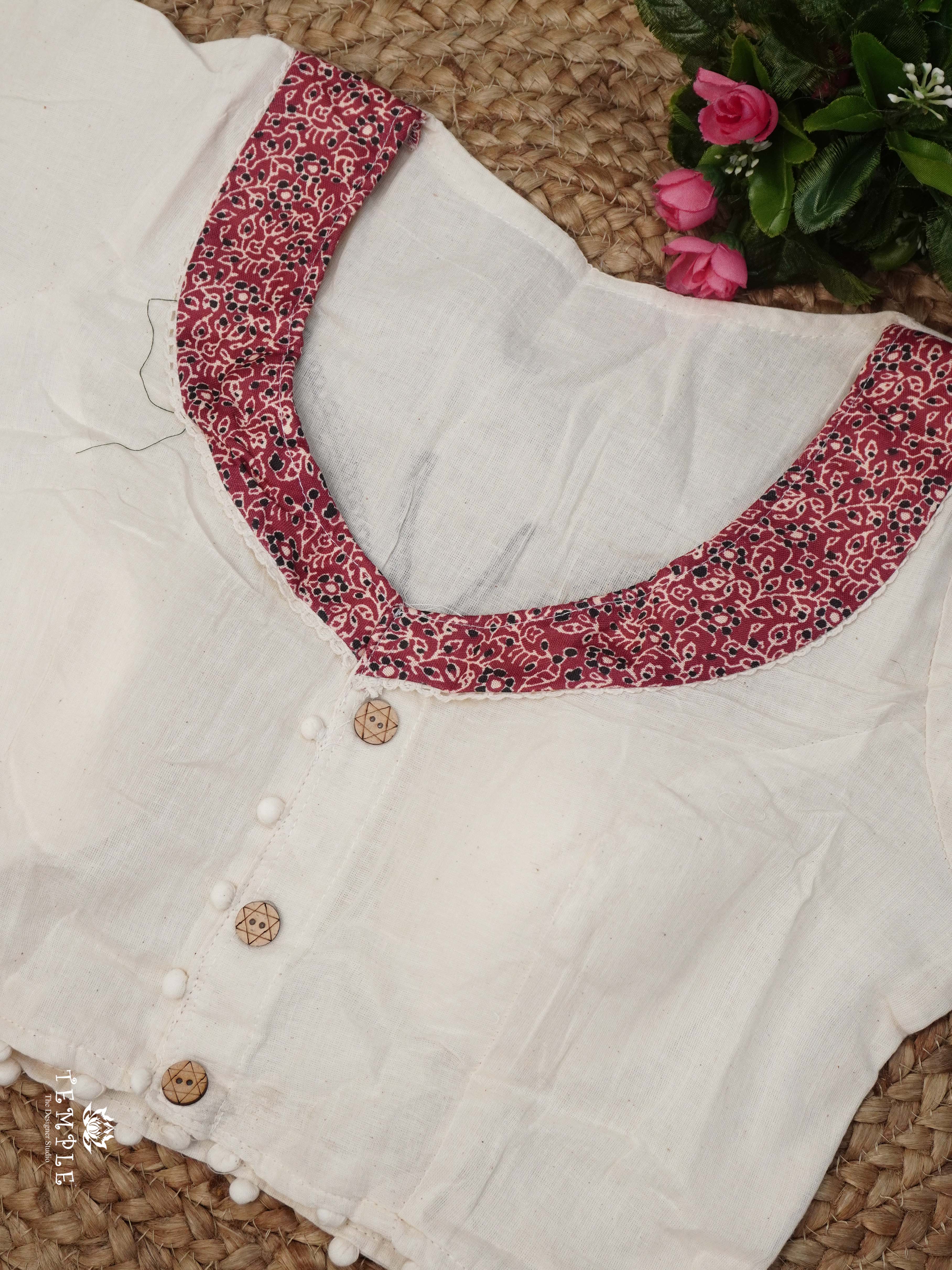 Applique Work Kadhi Readymade Blouse | TTDS2532