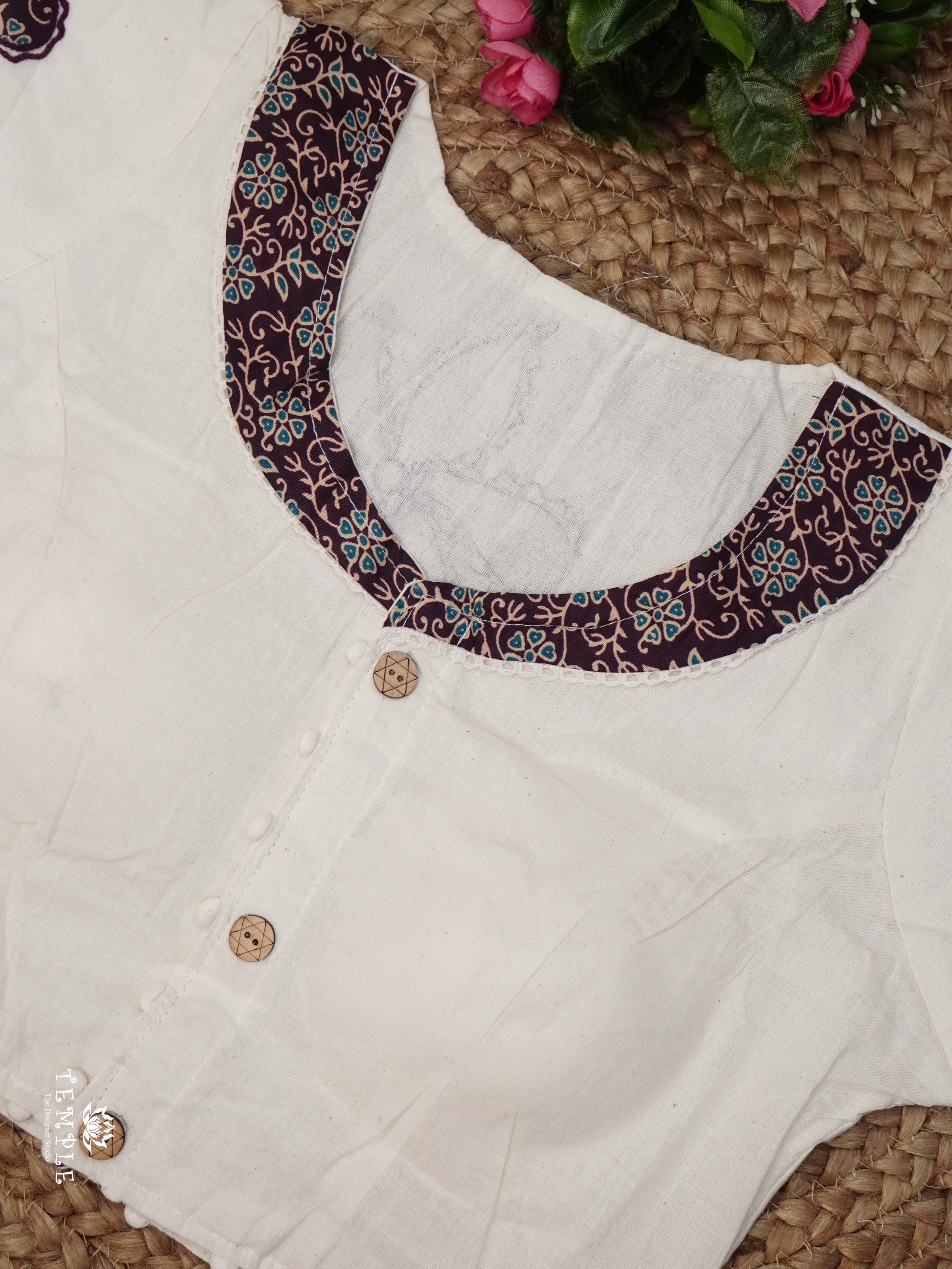 Applique Work Kadhi Readymade Blouse | TTDS2532