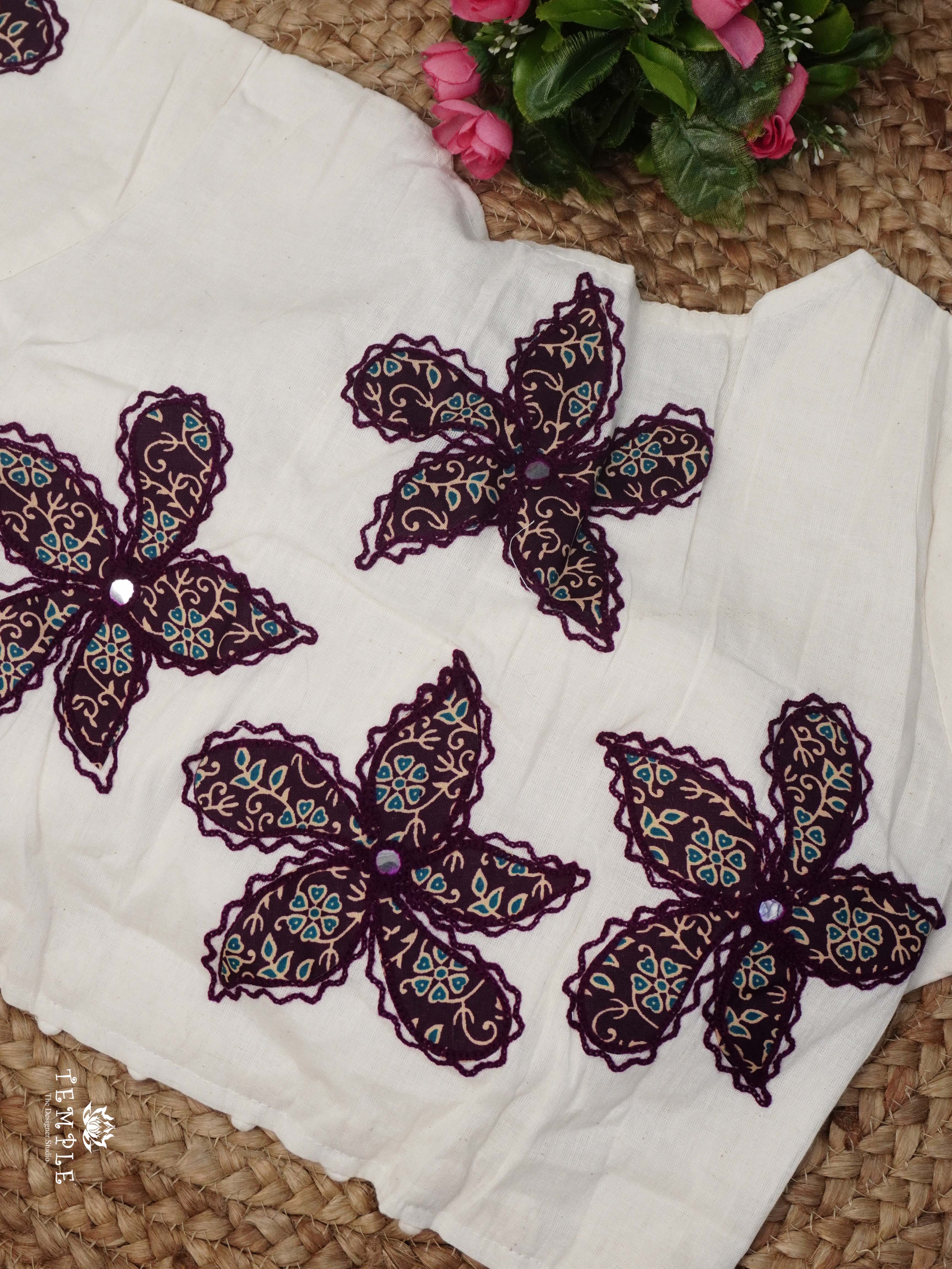 Applique Work Kadhi Readymade Blouse | TTDS2532