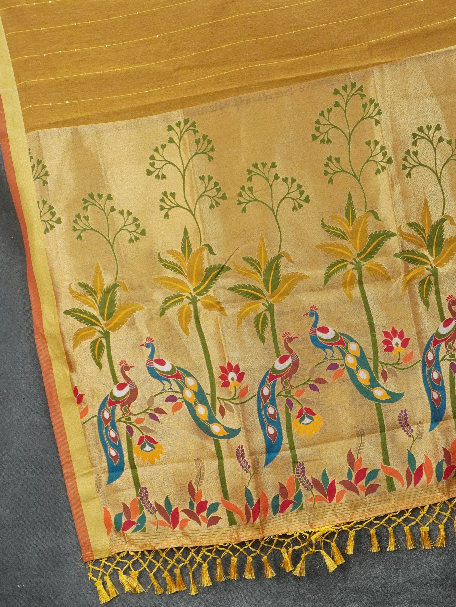 Linen Silk Saree | TTDS3469