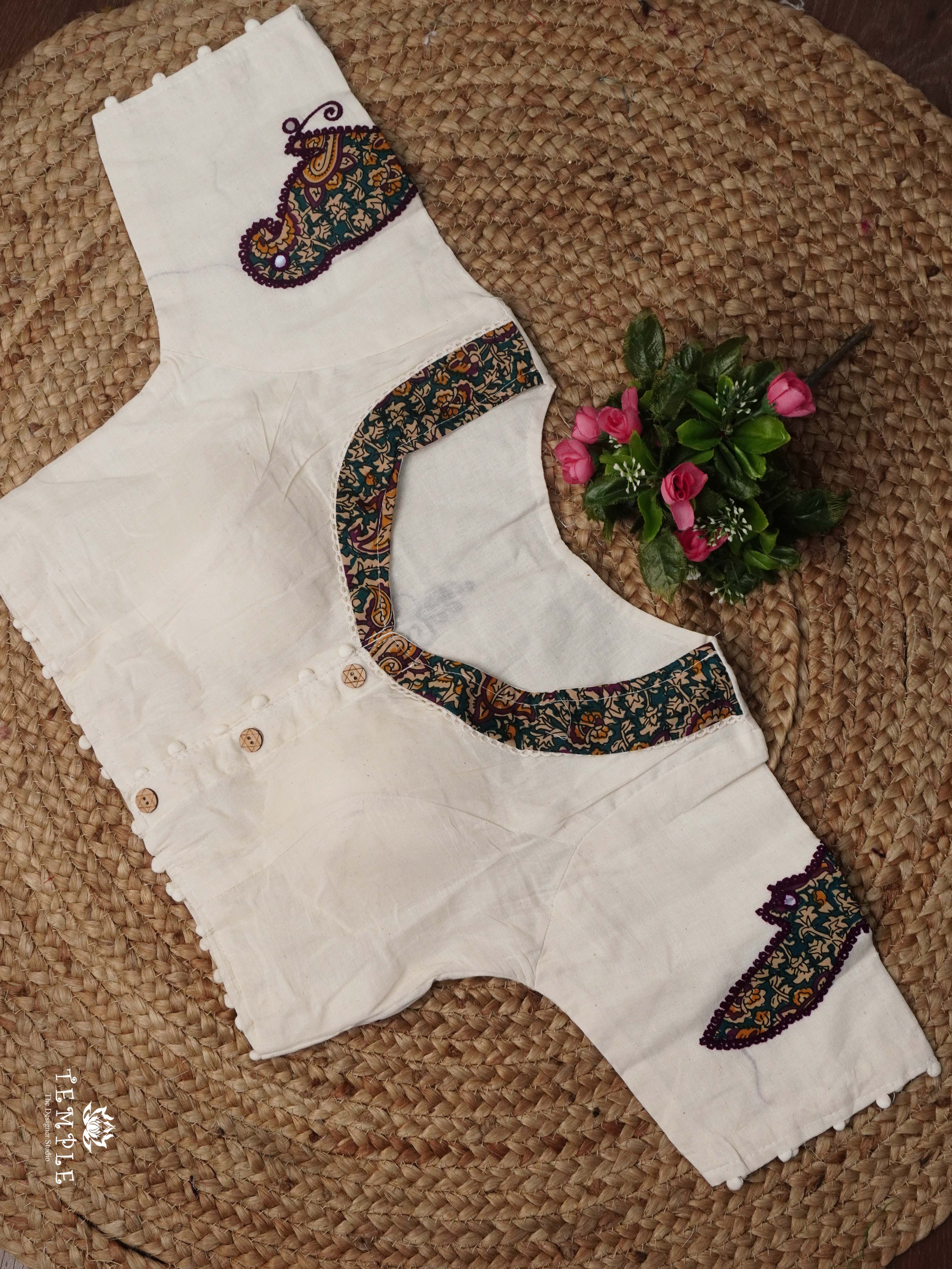 Applique Work Kadhi Readymade Blouse | TTDS2532