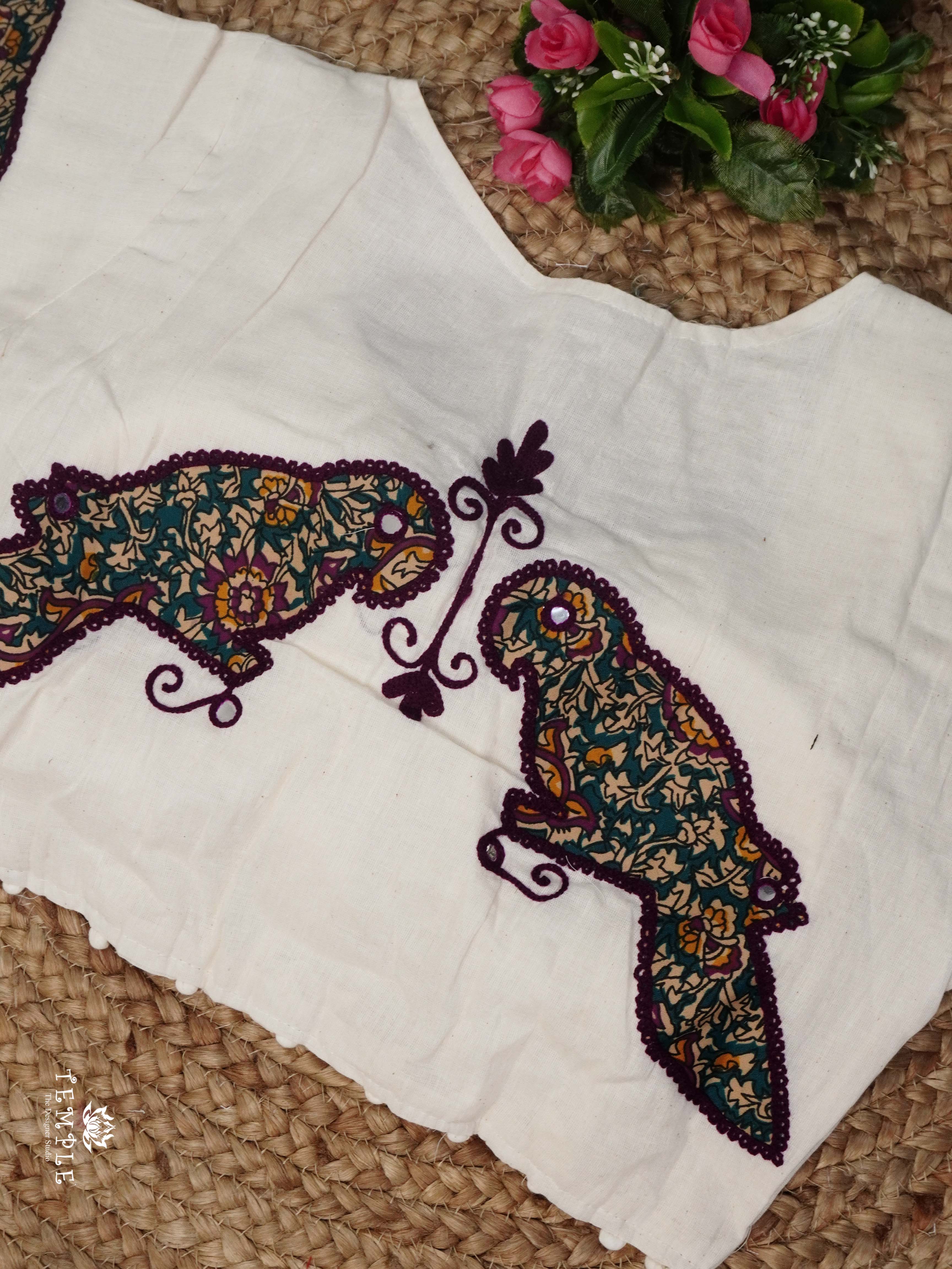 Applique Work Kadhi Readymade Blouse | TTDS2532