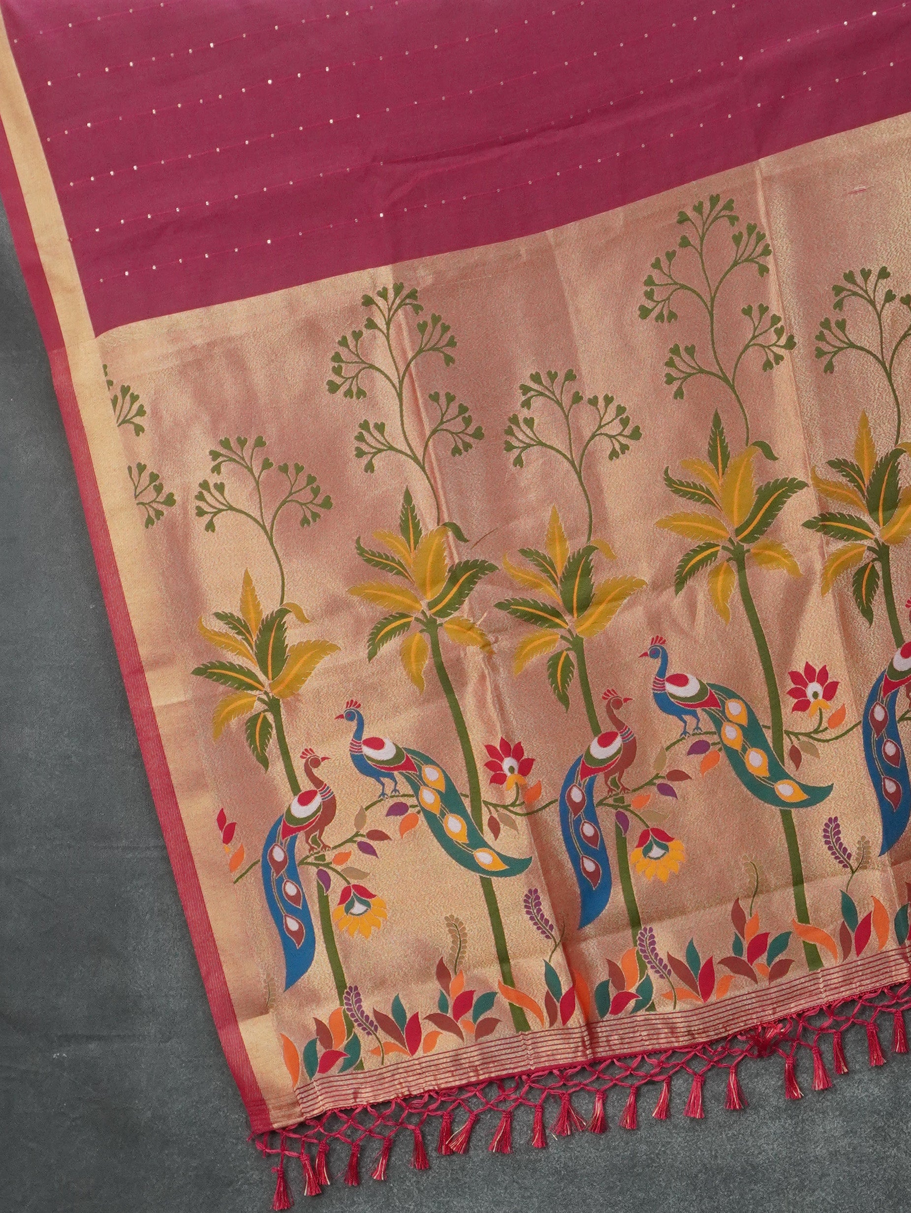Linen Silk Saree | TTDS3469