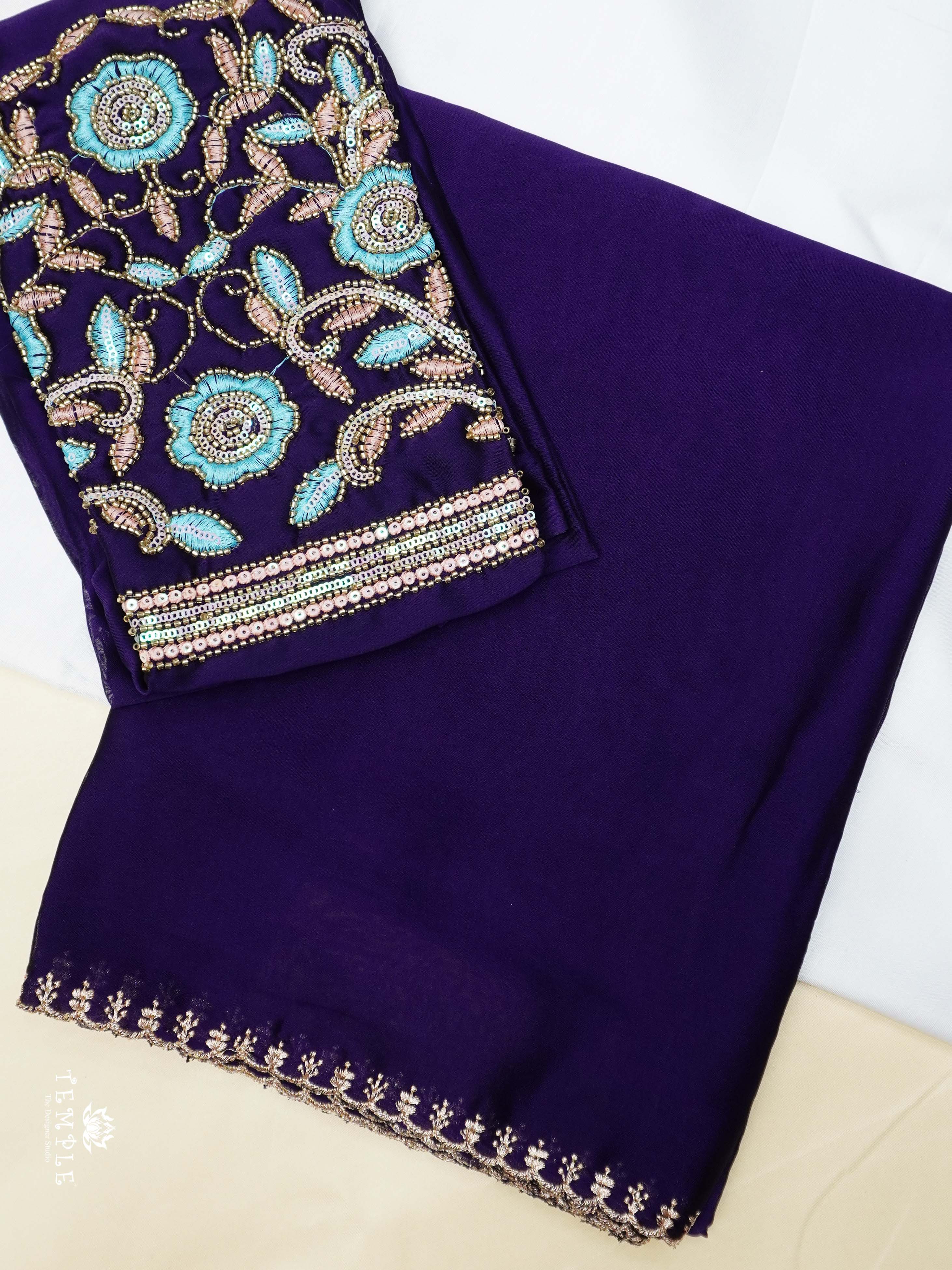 Designer Saree With Embroidery Blouse | TTDS2371
