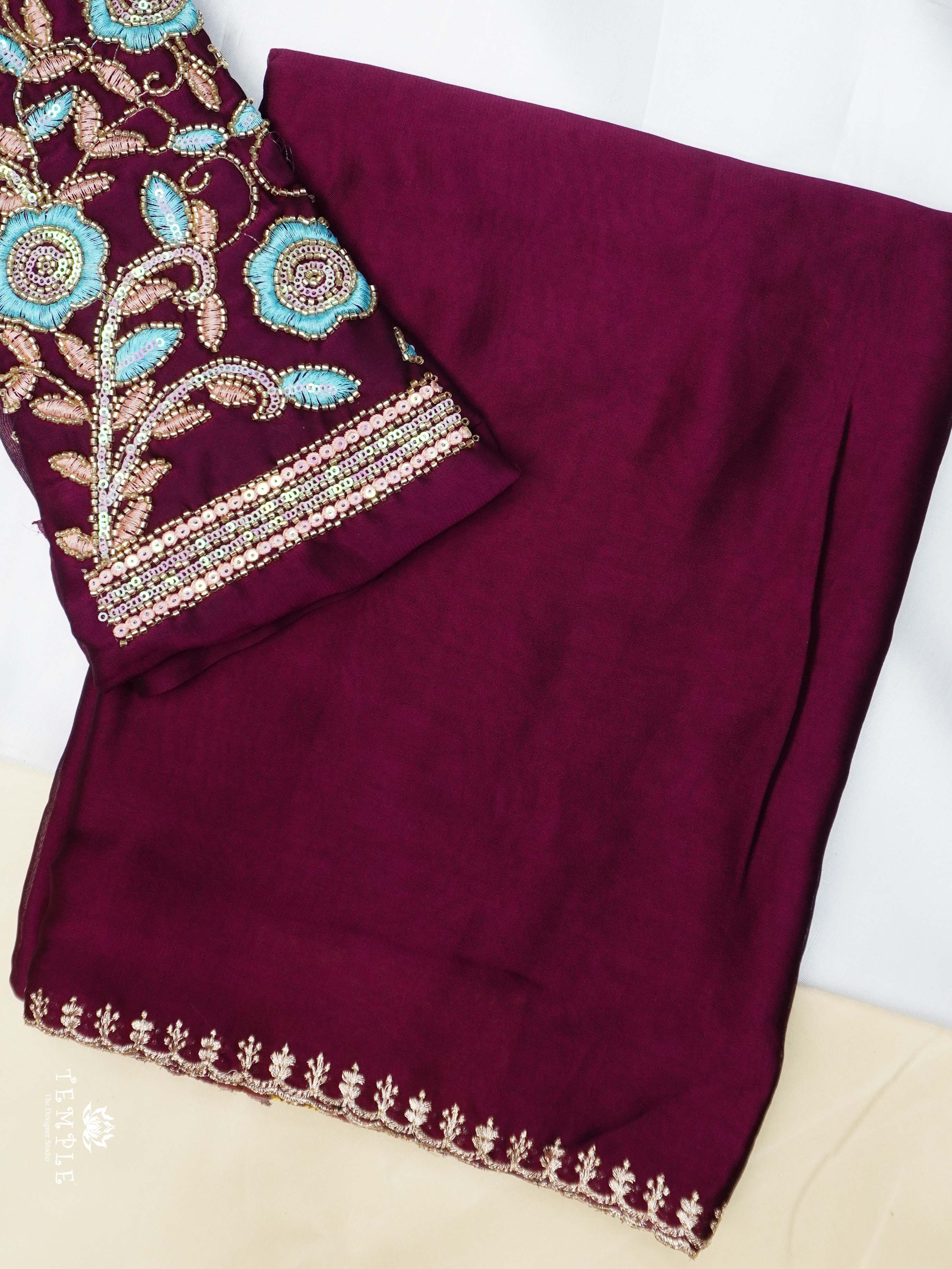 Designer Saree With Embroidery Blouse | TTDS2371