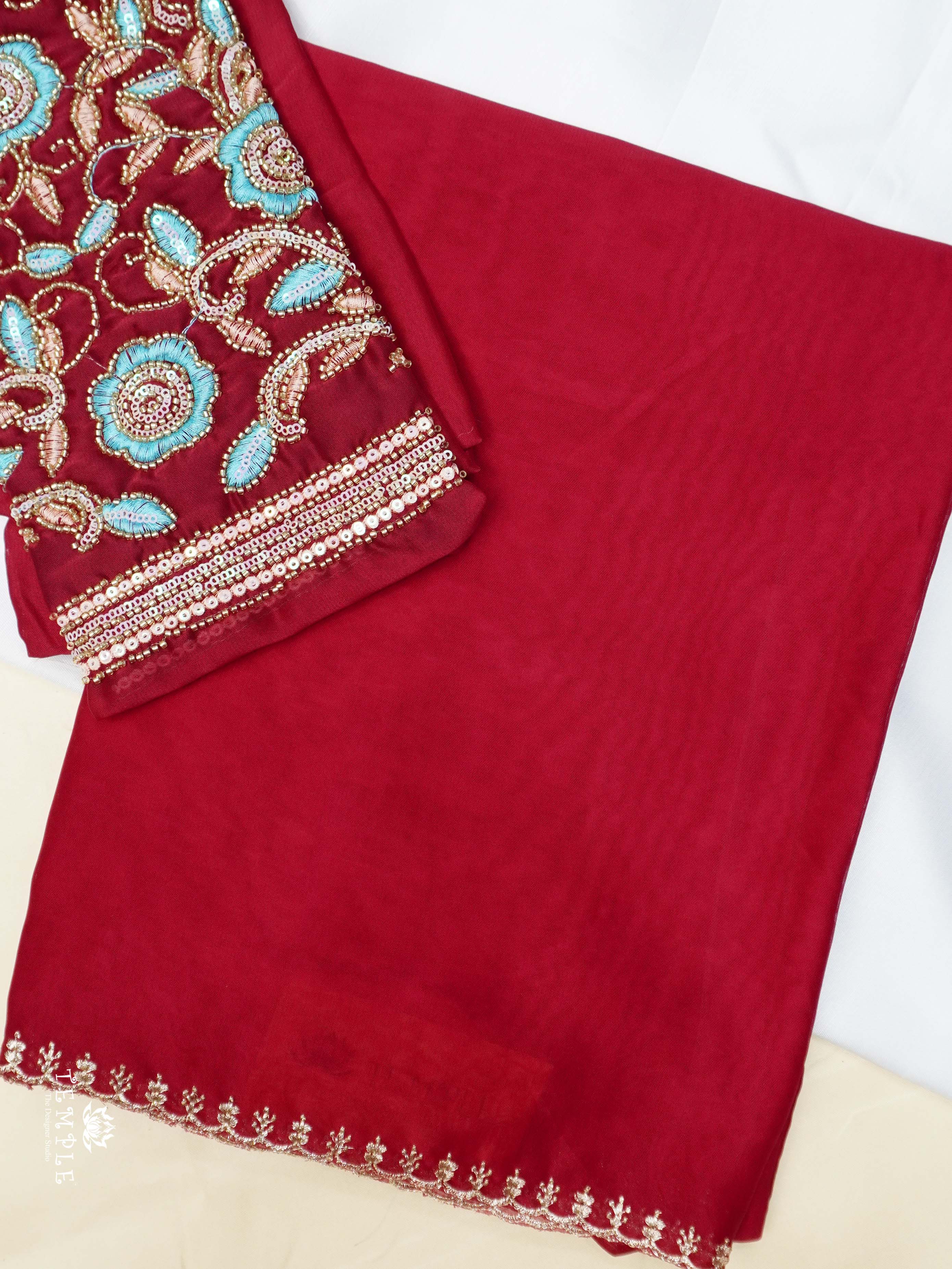 Designer Saree With Embroidery Blouse | TTDS2371