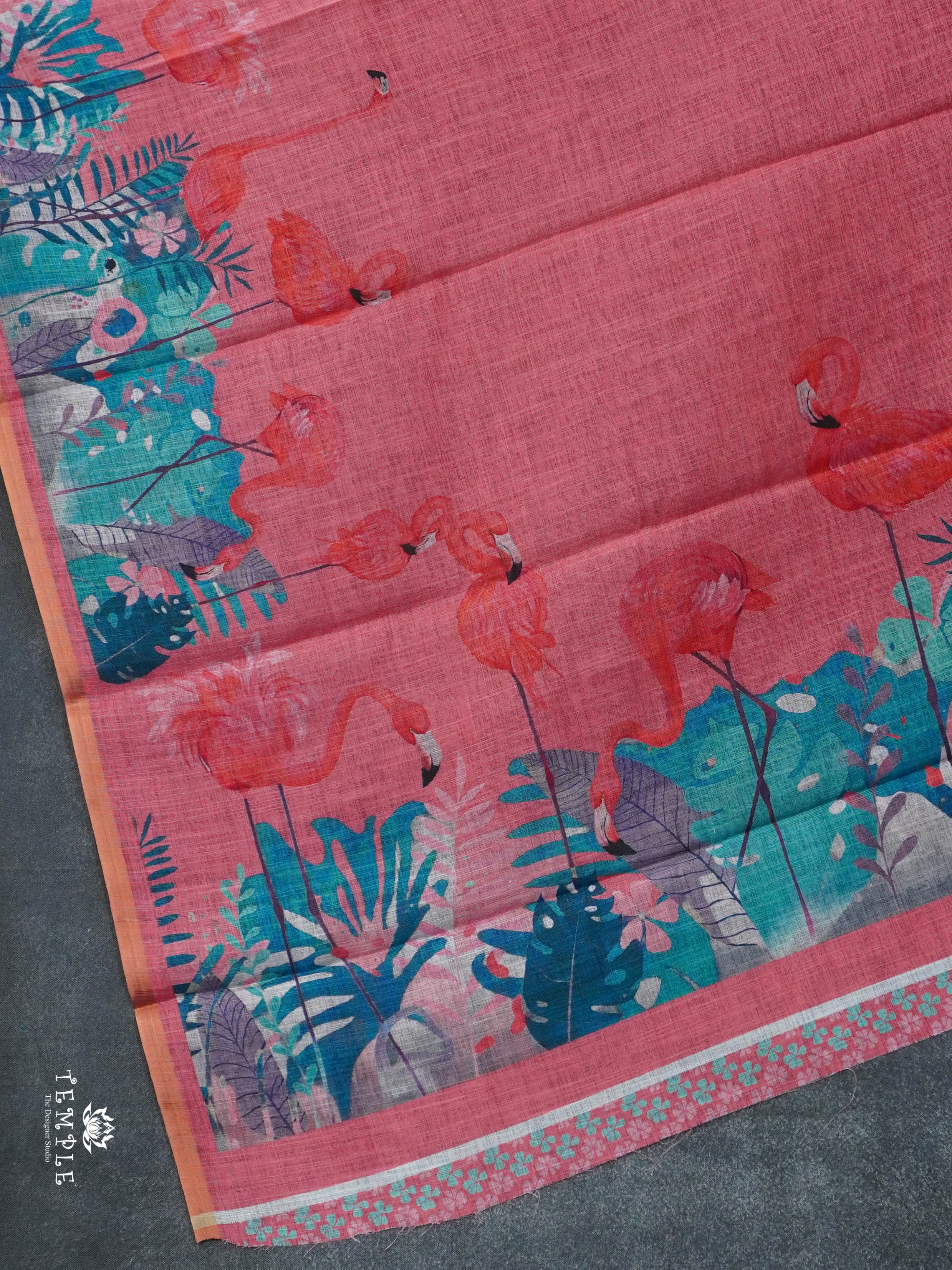 Linen Cotton Saree | TTDS3020