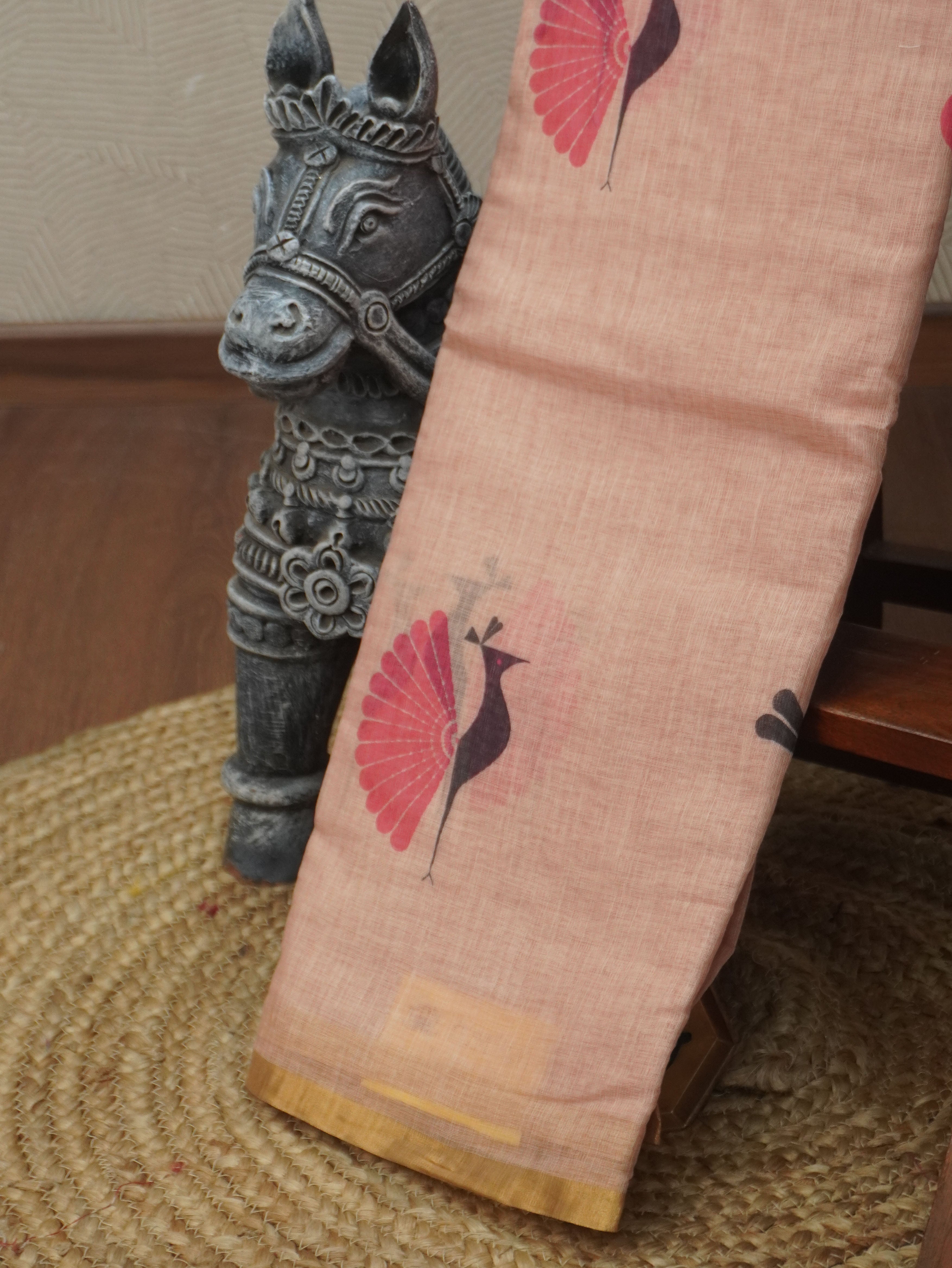 Linen Cotton Saree | TTDS3458