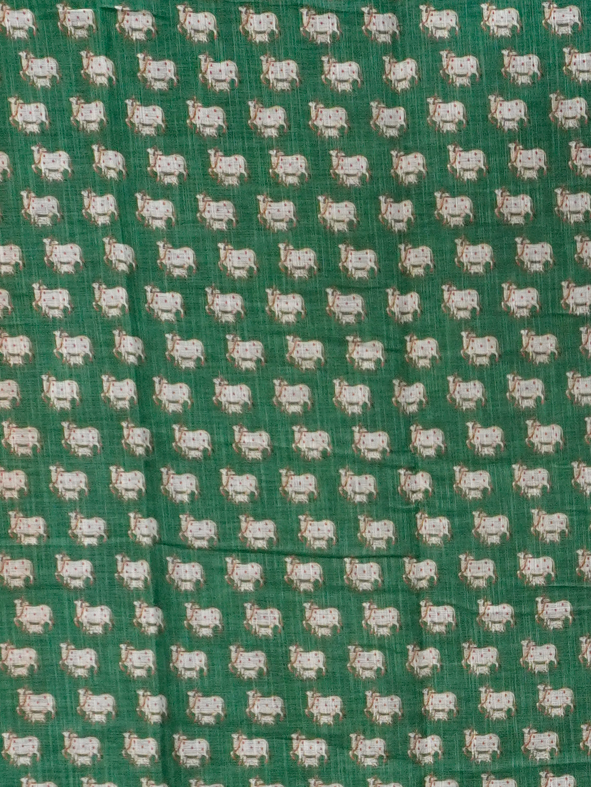 Pichwai Printed Linen Cotton Saree | TTDS3050