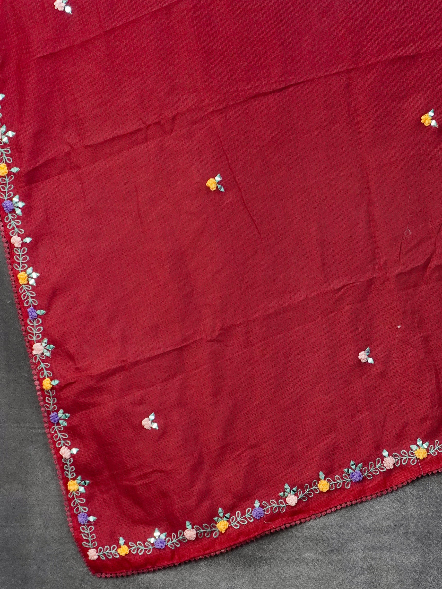 Kota Saree With Embroidery Pattern | TTDS3529