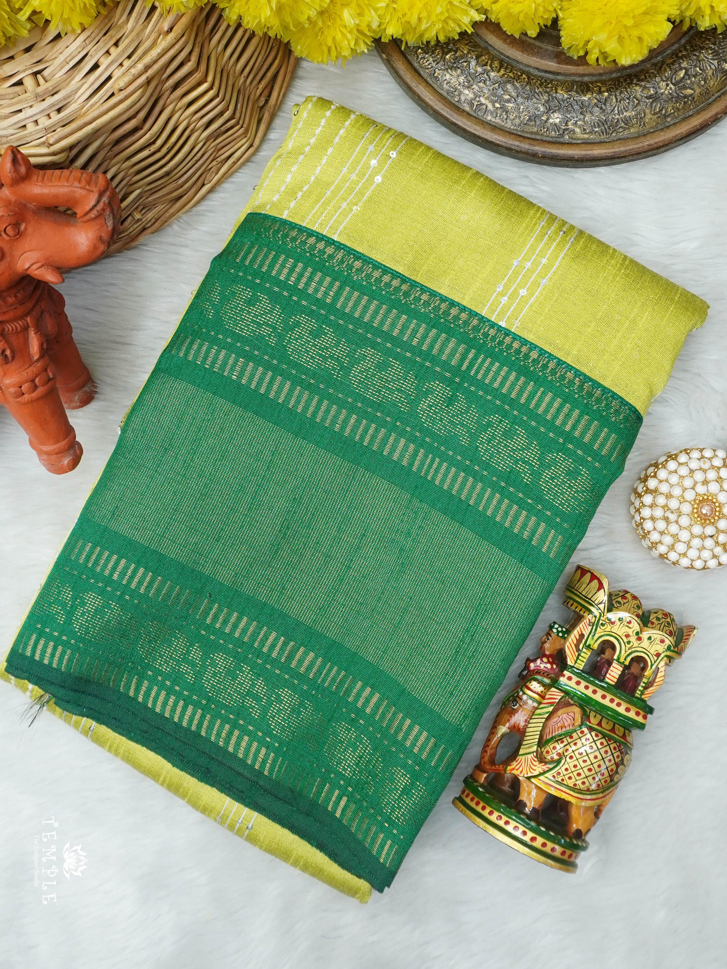 Raw Silk Saree With Sequins Work | TTDS3035