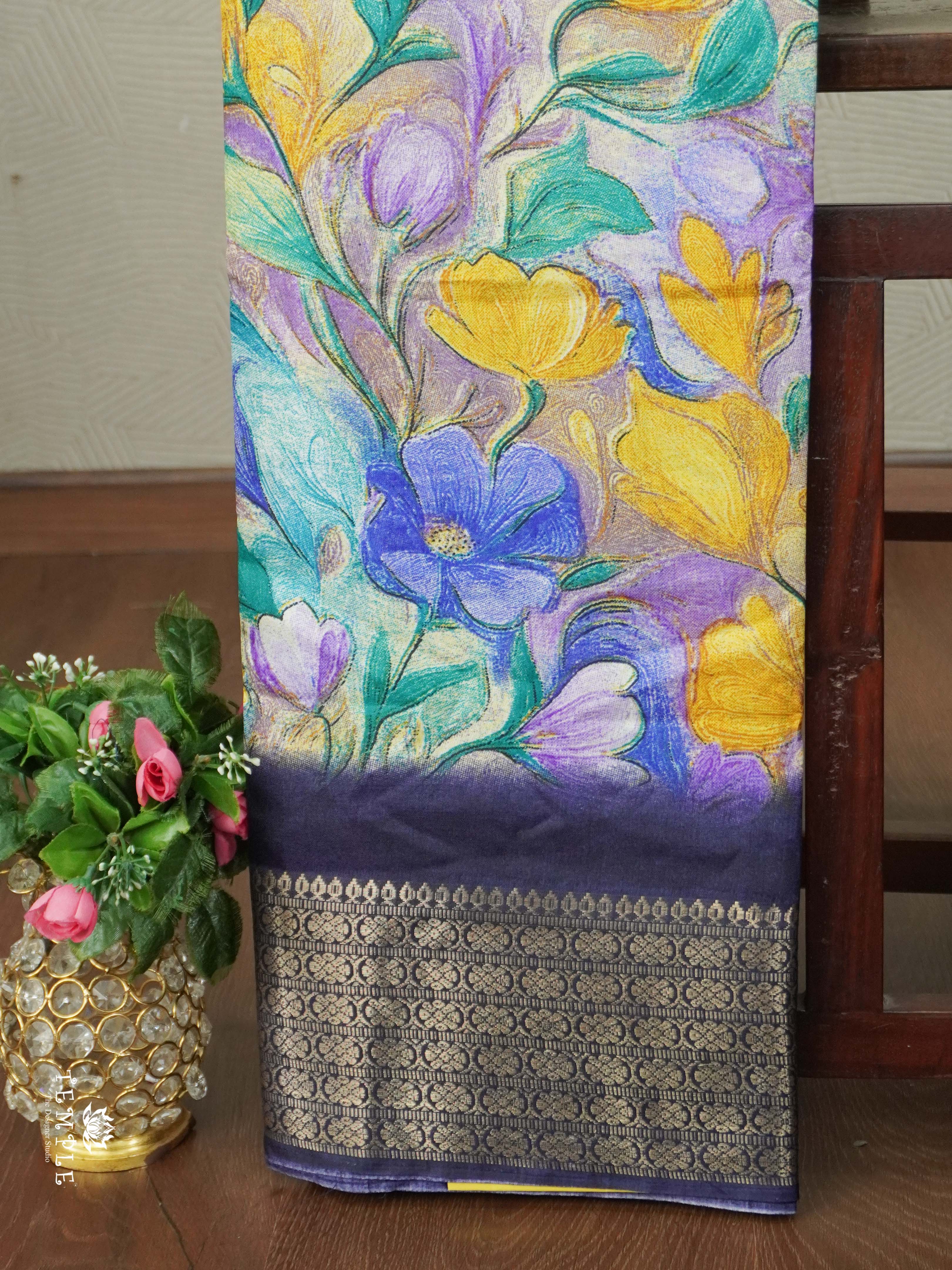 Floral Printed Binny Saree | TTDS2573